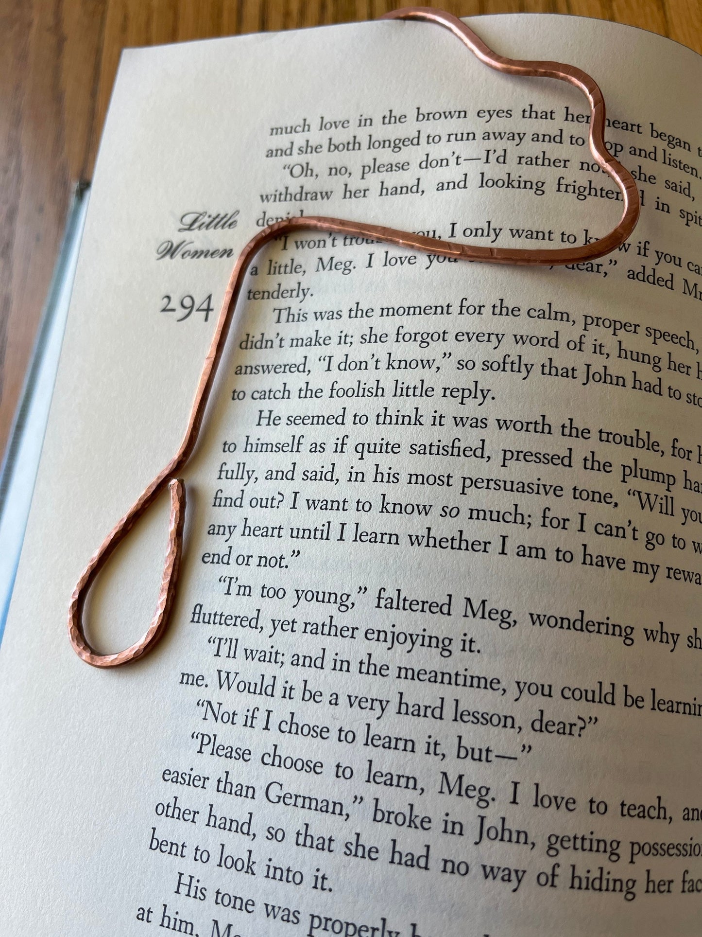 Copper Rain Cloud Handmade Bookmark: Unique Book Accessory Reading Stationary
