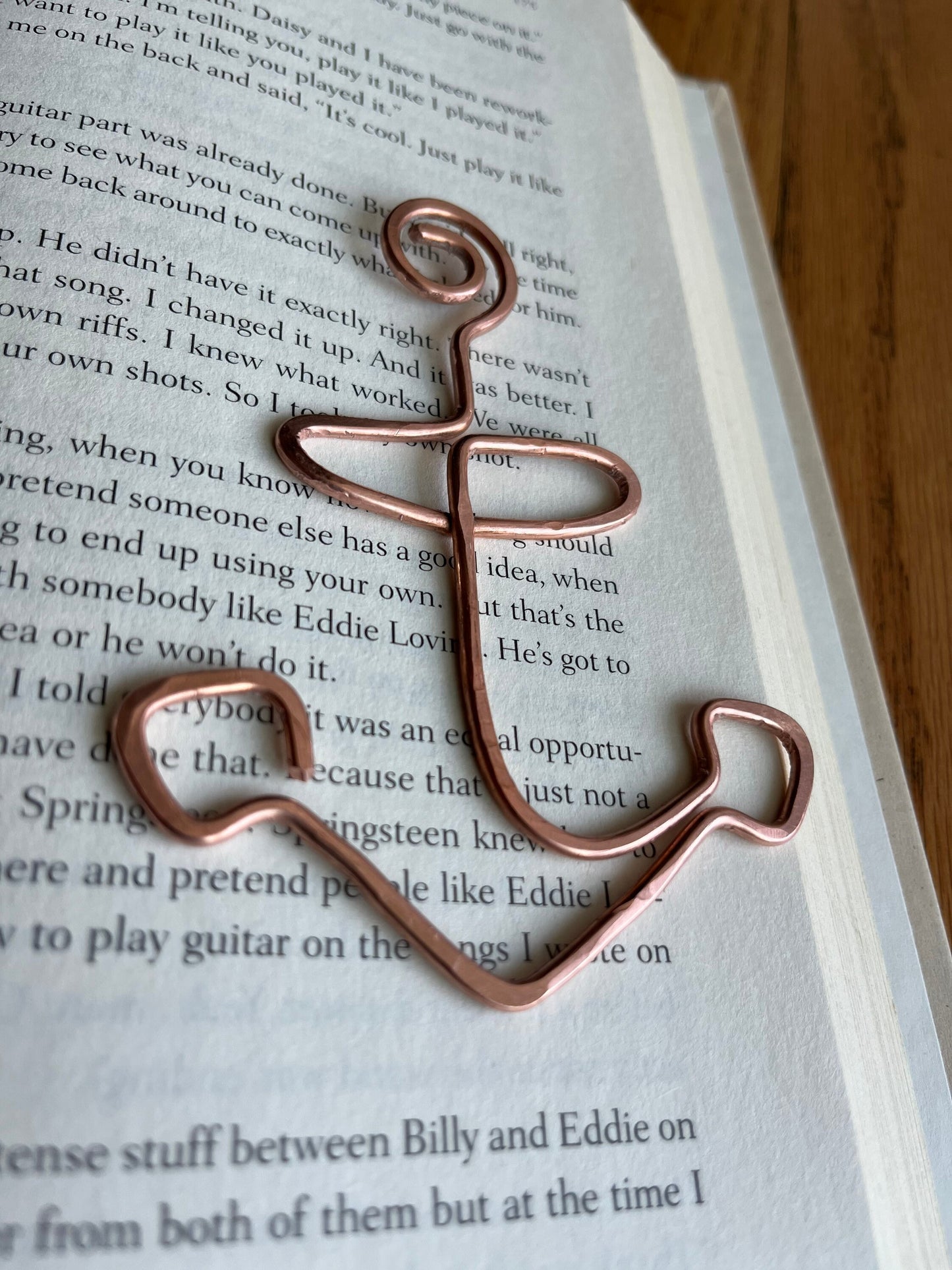Navy Anchor Bookmark | Handmade Copper Wire Line Art | USA Navy Military Seals Seabees | Bookworm Reading Accessories | Notebook Stationary