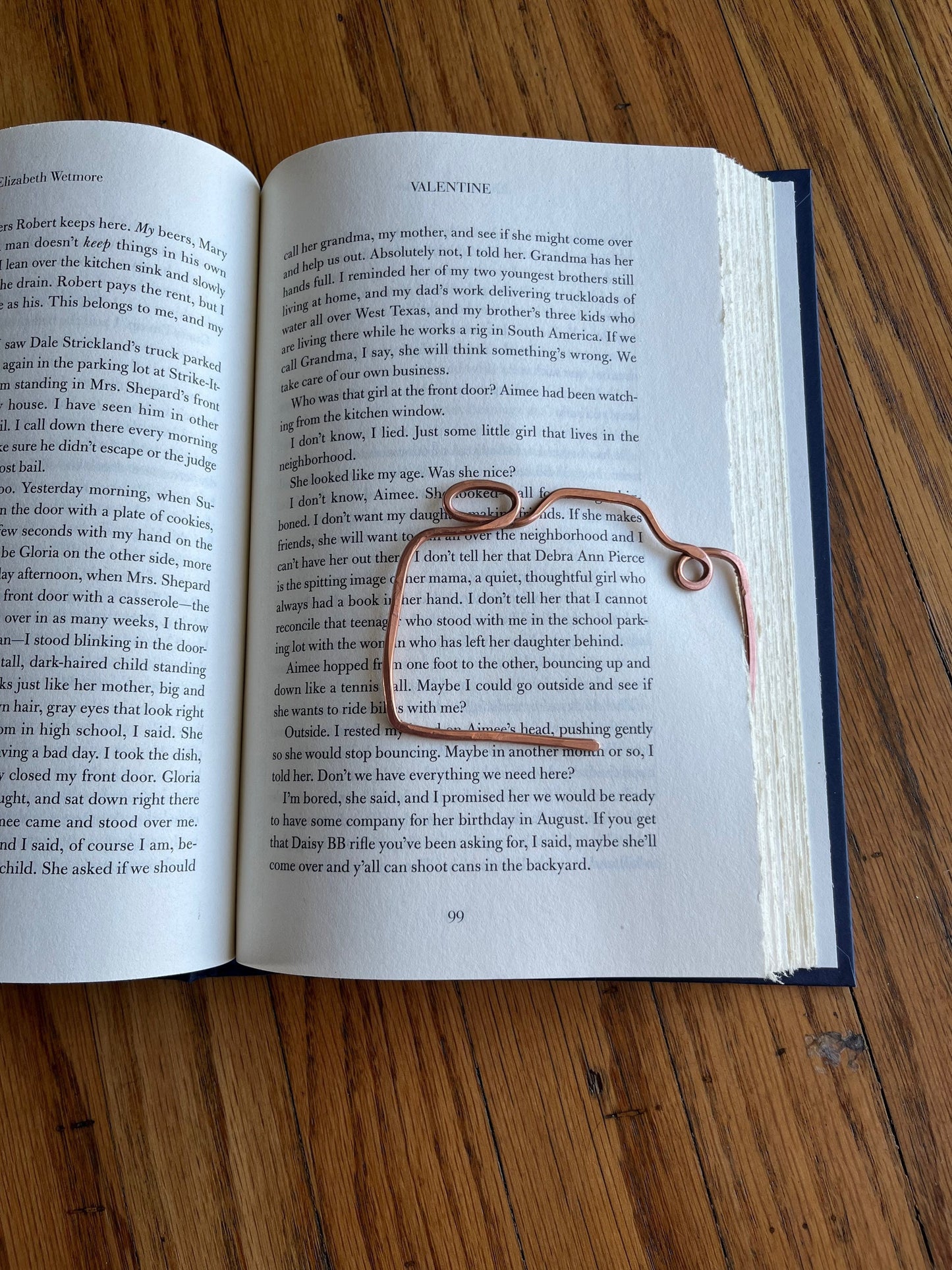 Copper Wire Camera Handmade Bookmark: Reading Stationary Book Lover Gift