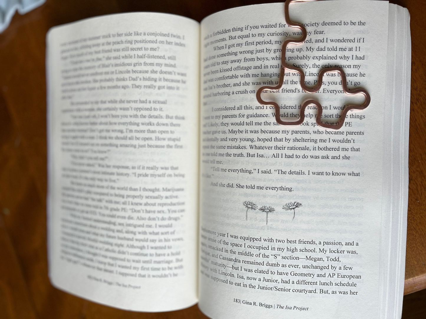 Copper Puzzle Handmade Bookmark: Book Lover Gift Reading Stationary