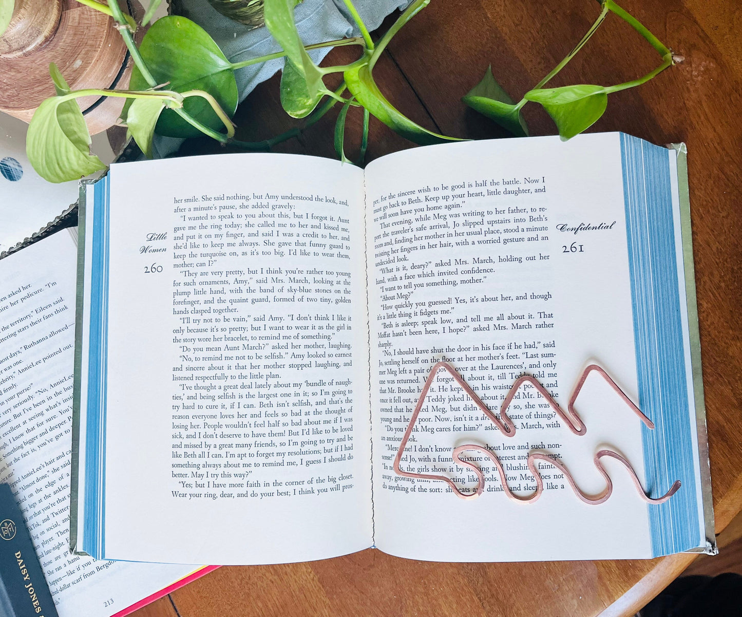 Copper Mountain & Ocean Wave Bookmark: Handmade Book Accessory Reading Stationary