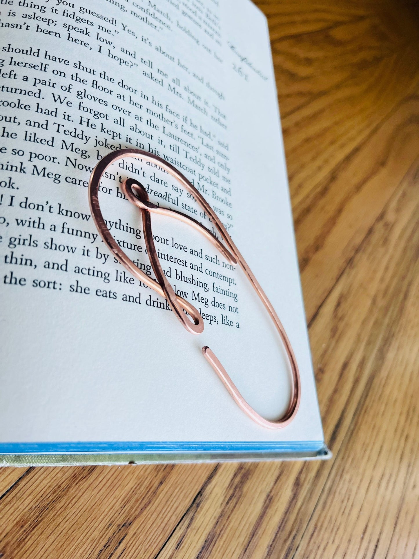 Copper Sandal Handmade Bookmark: Wire Art Book Accessory Reading Stationary