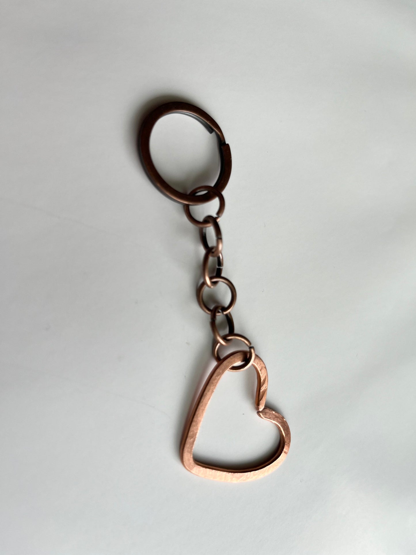 Heart Keychain | Handmade Salvaged Copper Wire Art | Seventh Anniversary Gift | Sweet Heart Keychain | Mothers Day Gift