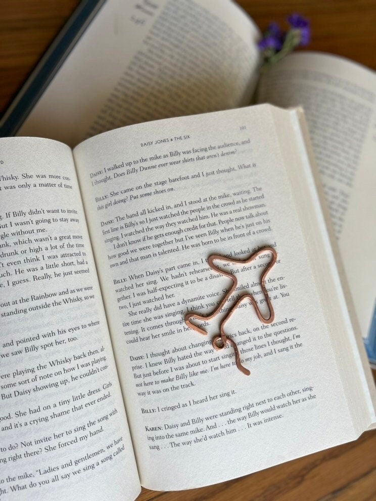 Air Plane Bookmark | Handmade Copper Wire Art | Airplane Traveler Gift | Reading Accessories | Notebook Journal Stationary | Bookworm Gift