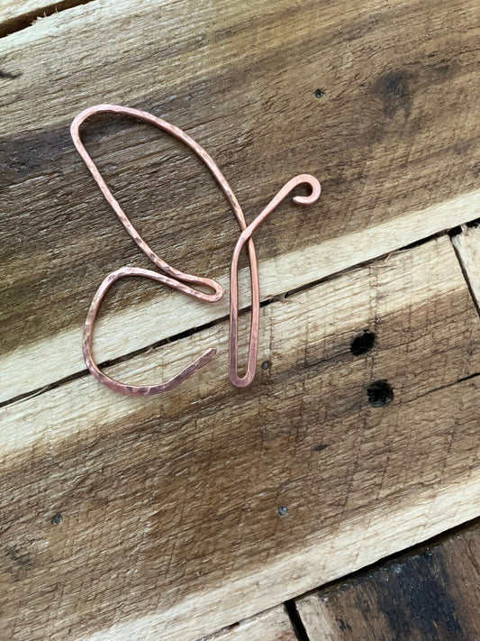 Butterfly Bookmark | Handmade Salvaged Copper Wire Line Art | Reading Accessory | Journal Diary Notebook Stationary | Book Jewelry Bookish