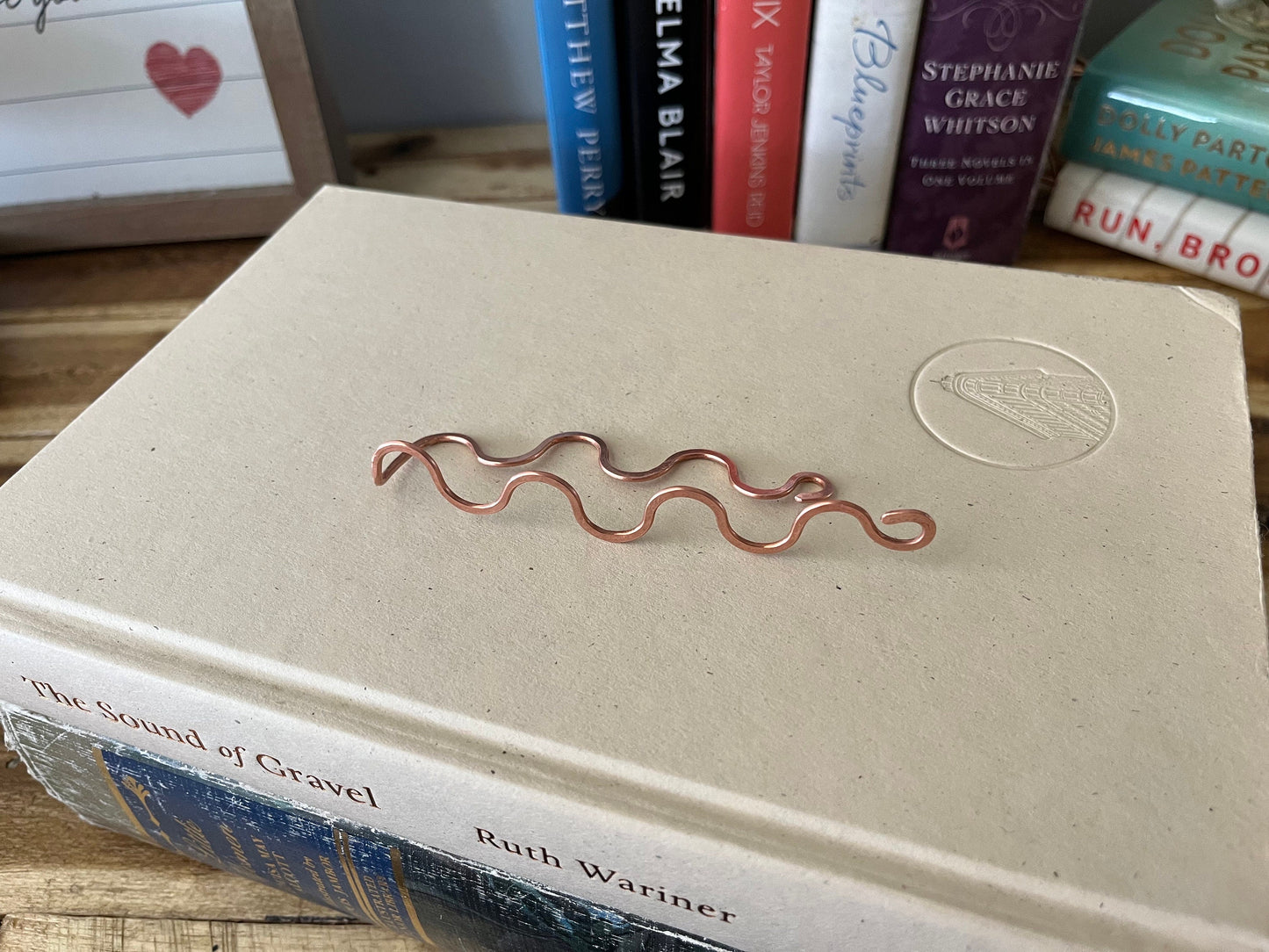 Copper Swirl Handmade Bookmark: Book Lover Gift Reading Accessory