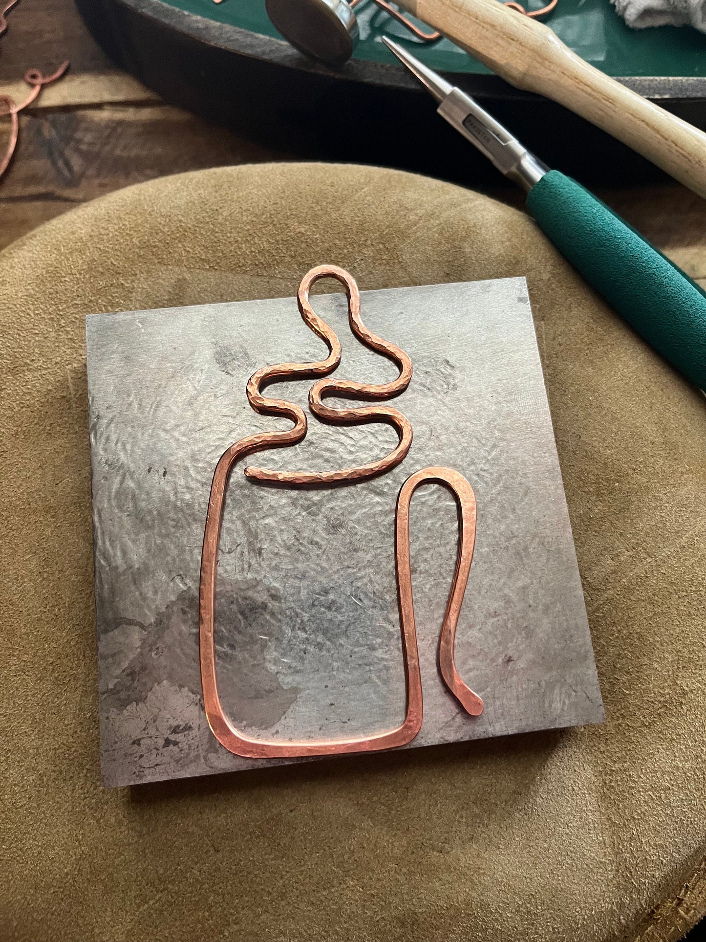 Copper Coffee Mug Handmade Bookmark: Book Lover Gift Reading Stationary