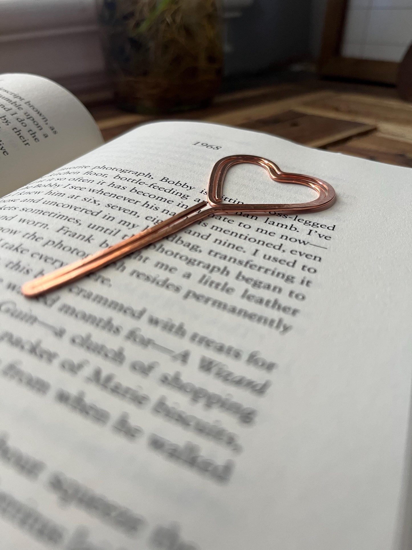 Heart Lollipop Bookmark | Custom Copper Heart | Handmade Bookish Gift | Book Jewelry | Reading Accessory | Notebook Journal Stationary