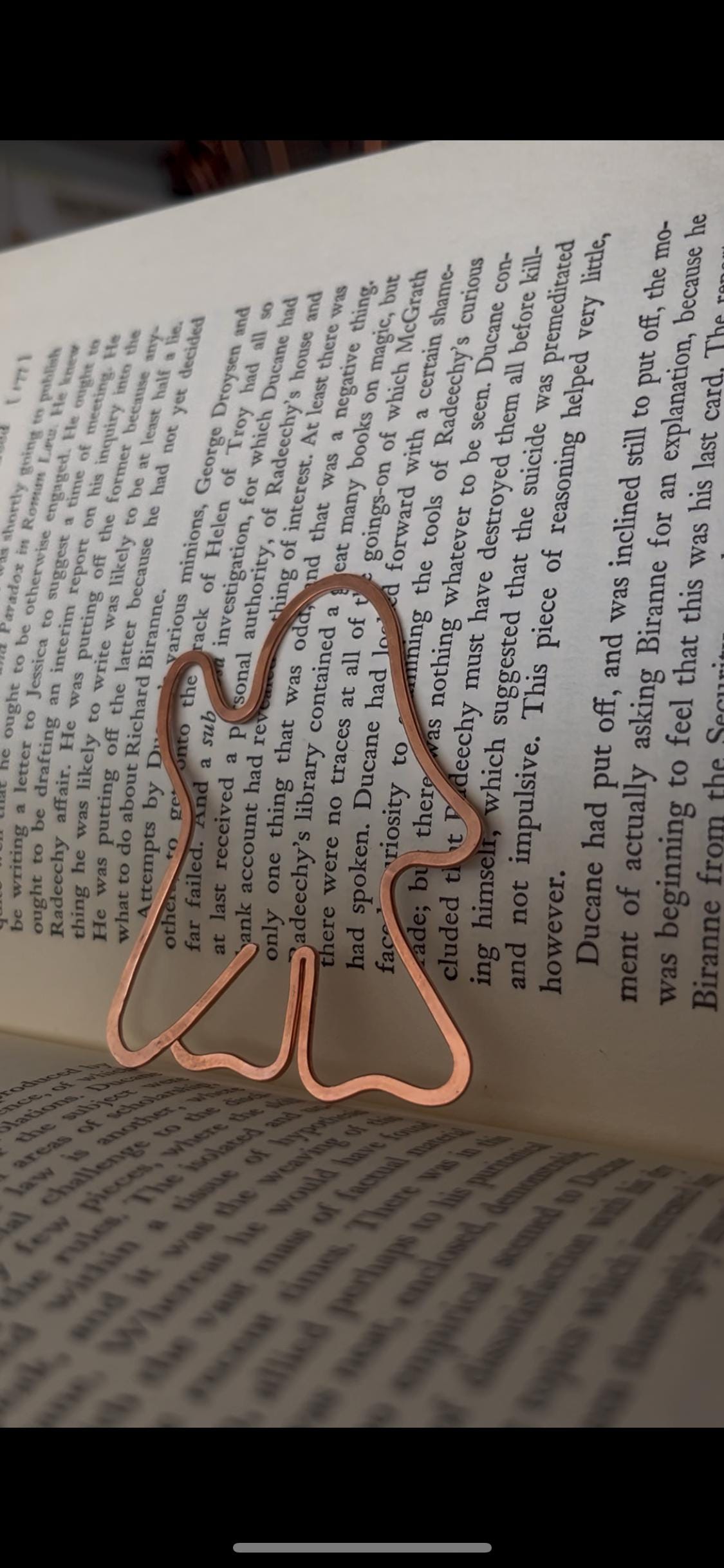 Copper Ghost Handmade Wire Bookmark: Halloween Accessory Reading Bookish Gift Book Club