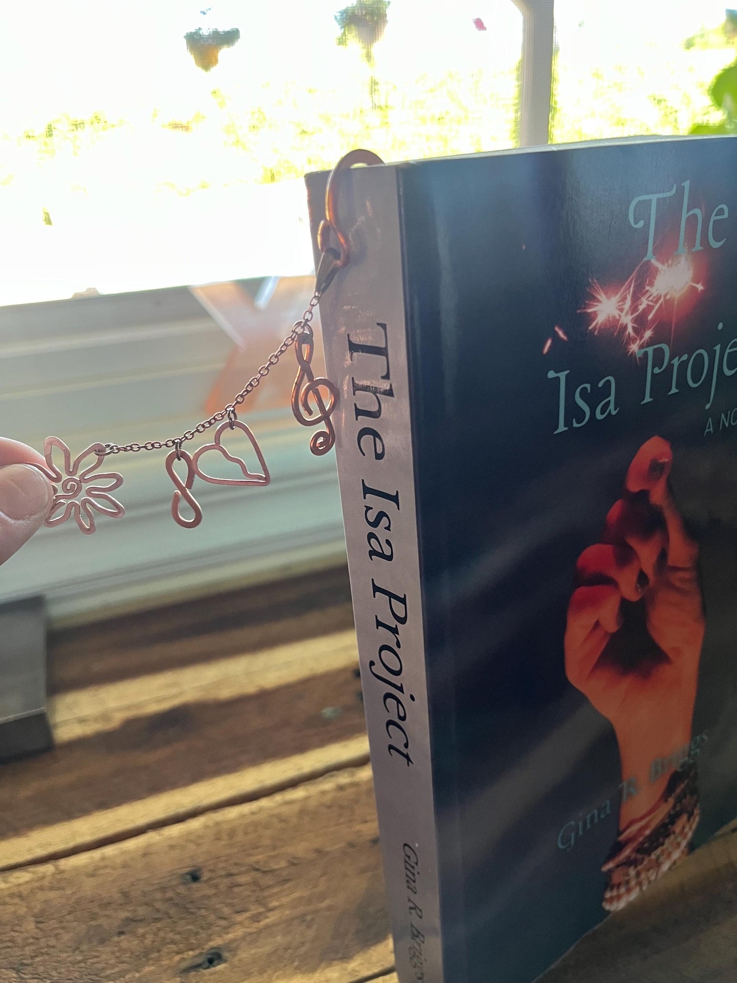 Handmade Copper Charm Chain Book Hook: The Isa Project Bookmark, Book Jewelry, Reading Accessory