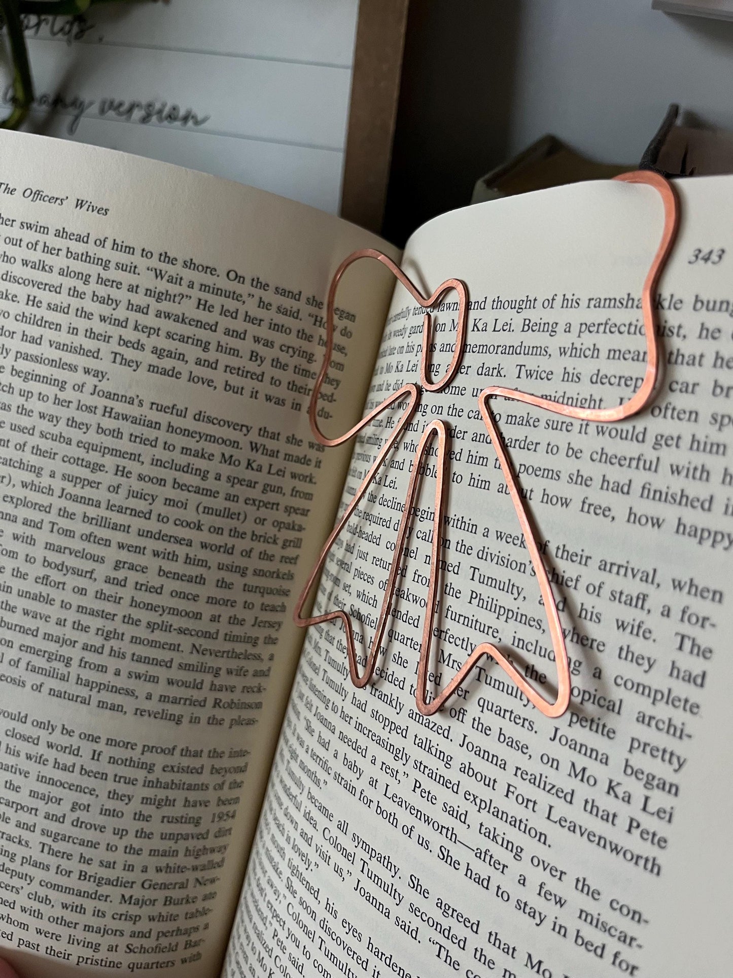 Bow Handmade Copper Bookmark: Book Lover Gift, Readers Gift Wrapped