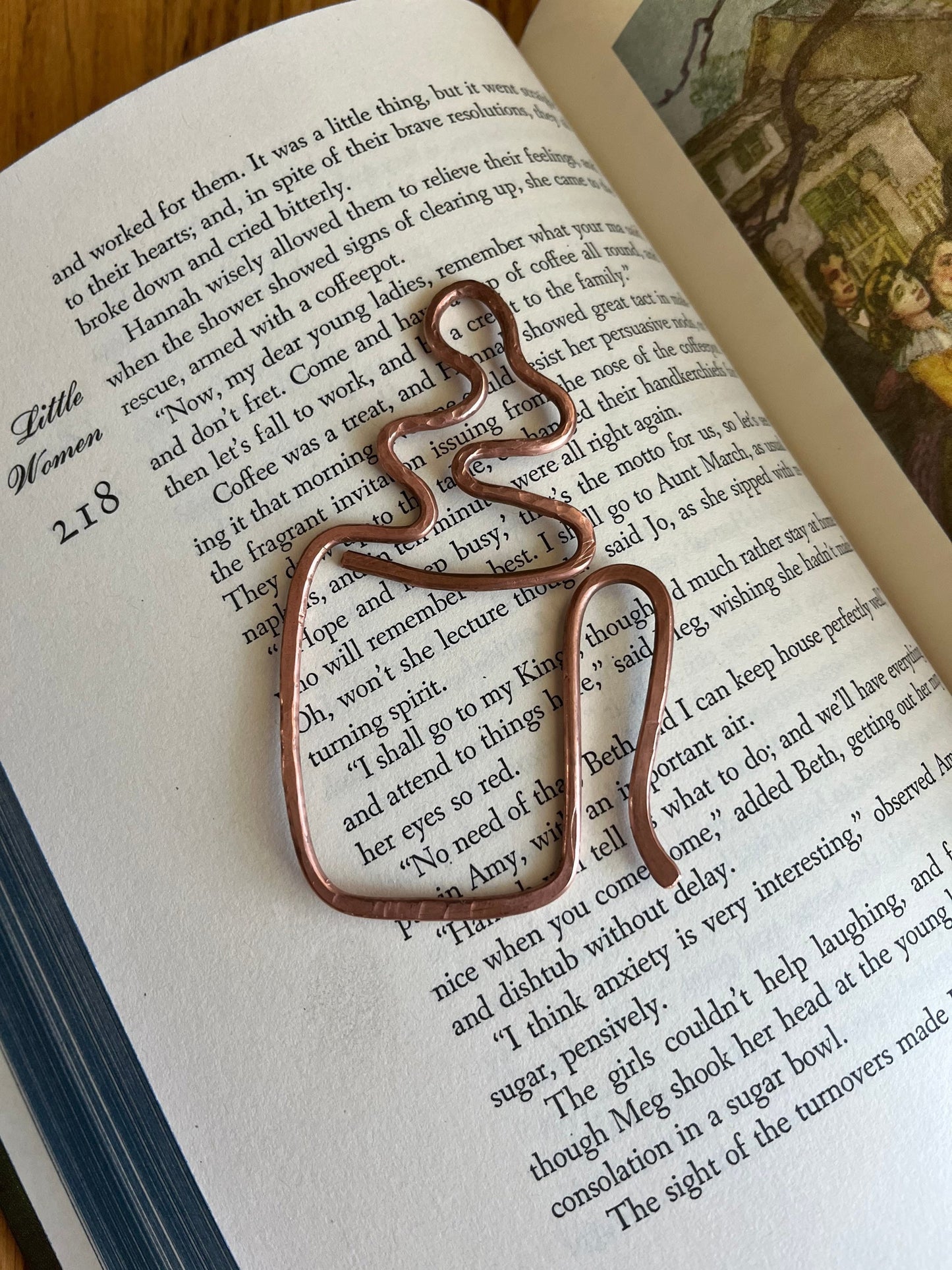 Coffee Mug Bookmark | Handmade Copper Wire Line Art | Caffeine Tea Time | Reading Accessories | Notebook Journal Stationary | Bookworm Gift