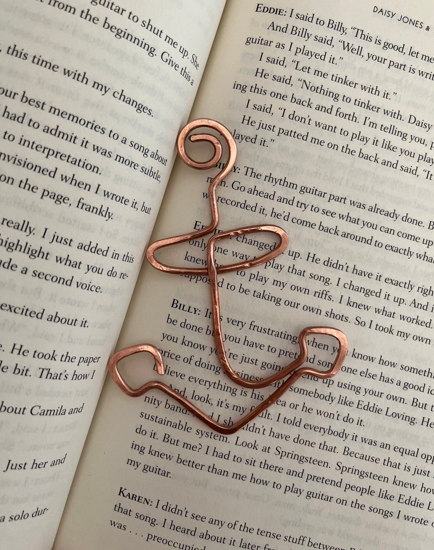 Navy Anchor Bookmark | Handmade Copper Wire Line Art | USA Navy Military Seals Seabees | Bookworm Reading Accessories | Notebook Stationary