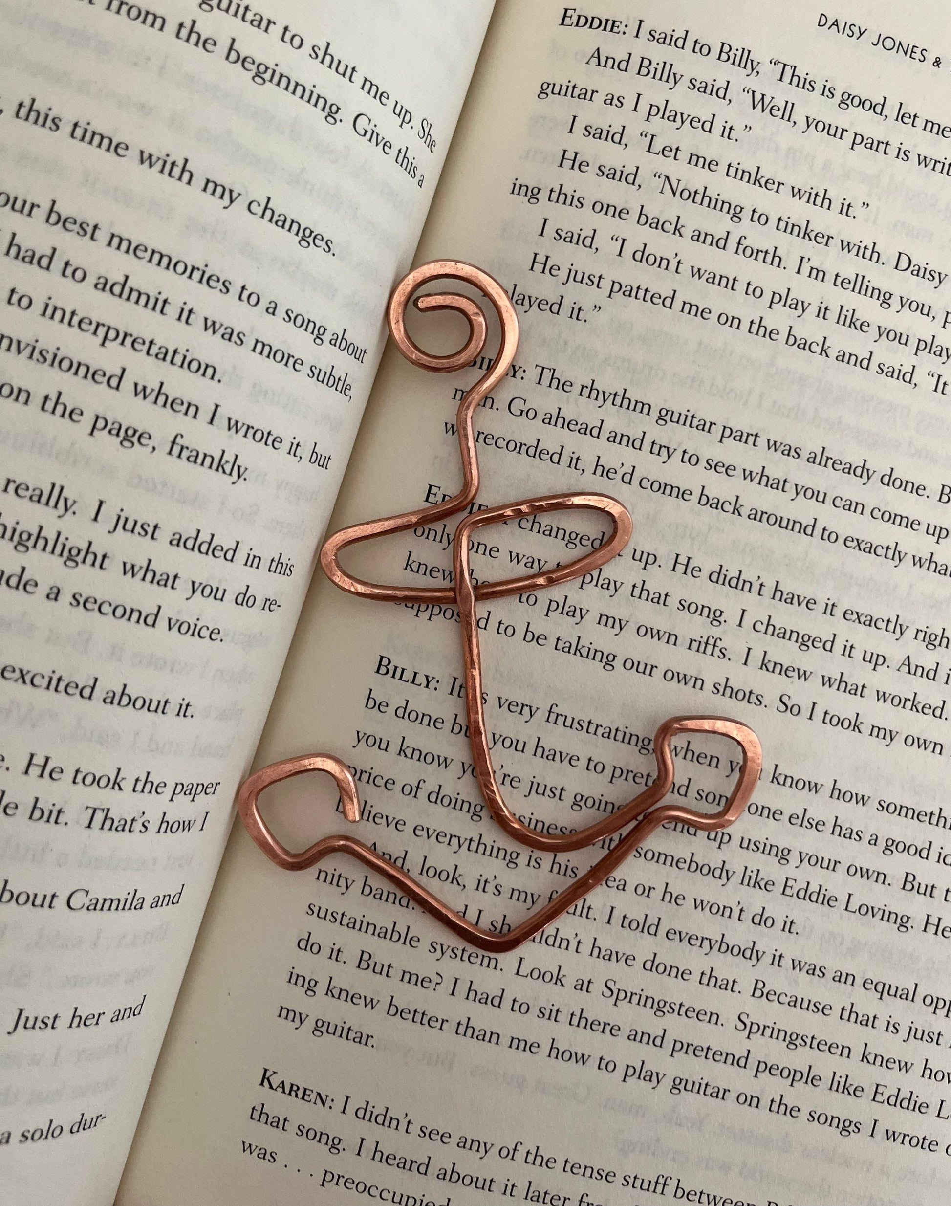 Navy Anchor Bookmark | Handmade Copper Wire Line Art | USA Navy Military Seals Seabees | Bookworm Reading Accessories | Notebook Stationary