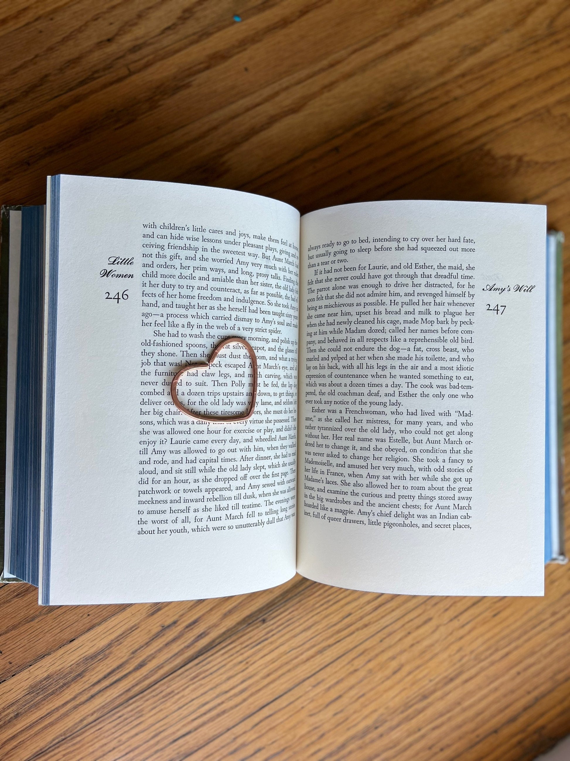 Heart Bookmark | Handmade Copper Wire Line Art | Wedding Bridal Shower Favor | Book Jewelry | Notebook Stationary |Reading Accessories