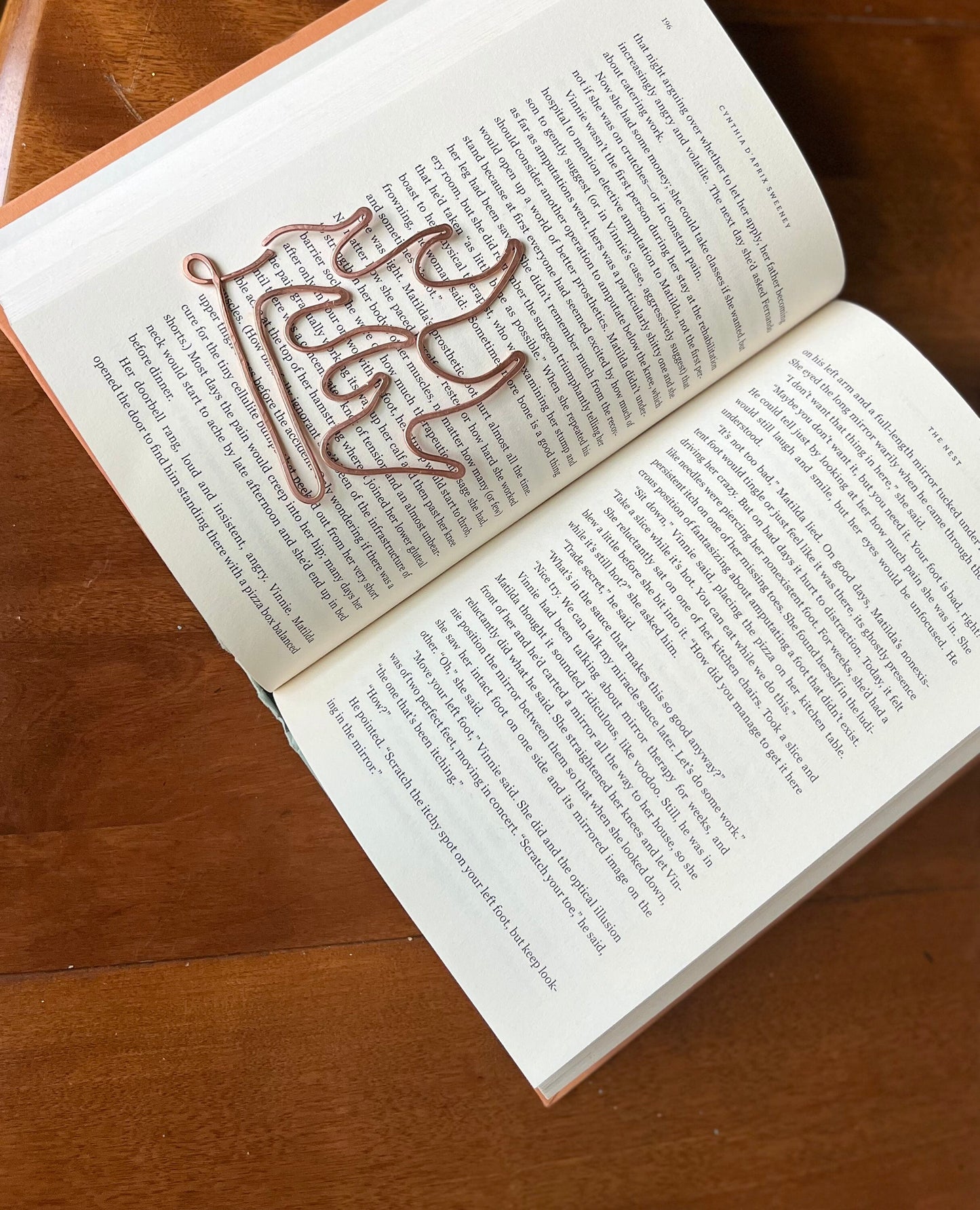 Fire Bookmark | Handmade Copper Wire Line Art | Flame Campfire | Firefighter | Bookworm Gift | Reading Accessories | Notebook Stationary