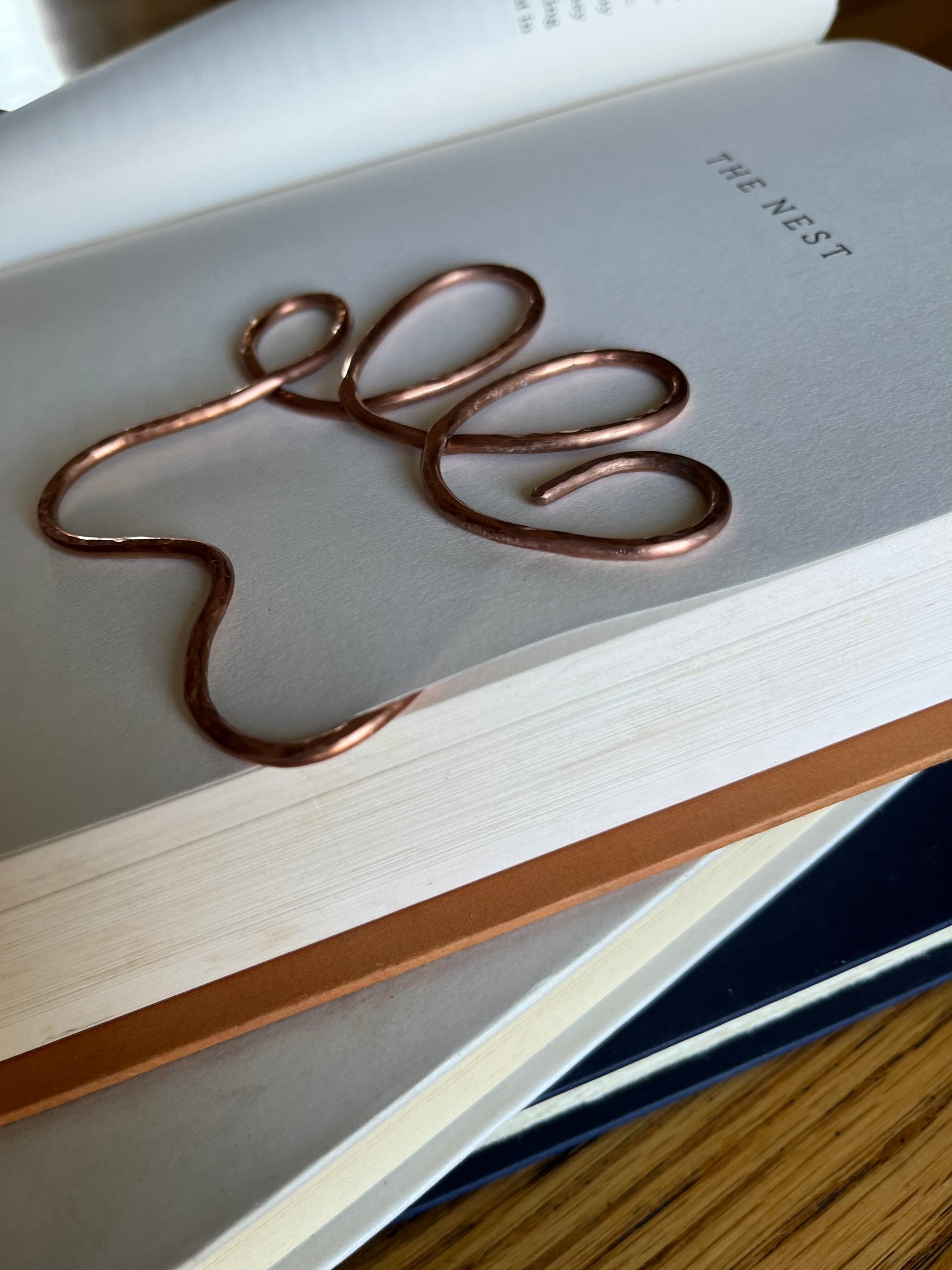 Dog Paw Print Bookmark | Handmade Copper Wire Line Art | Man’s Bestfriend | Dog Mom Dog Dad | Love Reading Accessories | Notebook Stationary