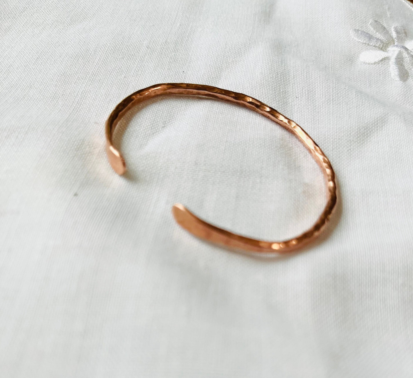 Personalized Cuff Bracelet | Handmade Hammered Copper Jewelry | Solid Pure Quality Copper | Gift for Her | Seventh Anniversary | Initials