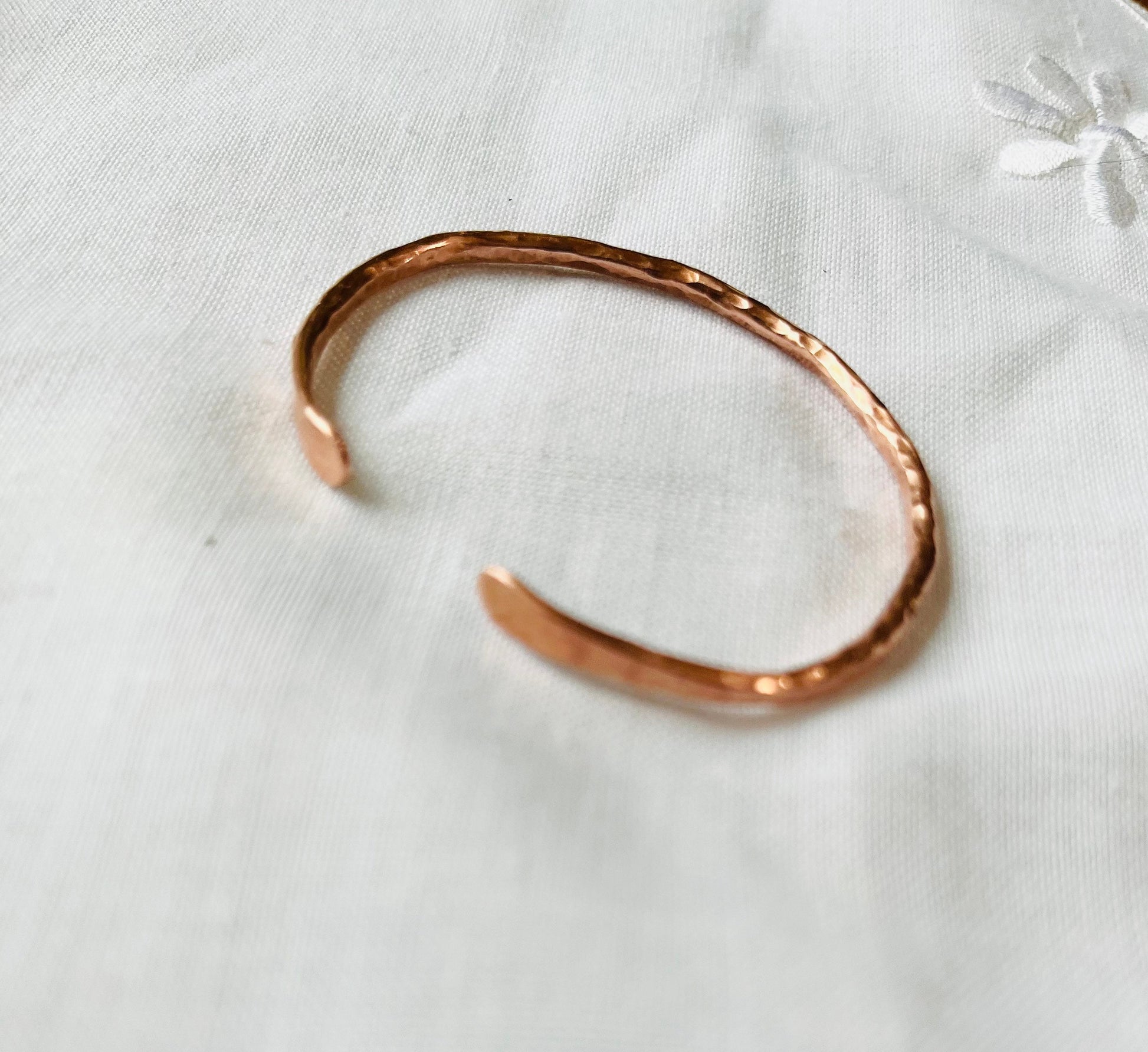 Personalized Cuff Bracelet | Handmade Hammered Copper Jewelry | Solid Pure Quality Copper | Gift for Her | Seventh Anniversary | Initials
