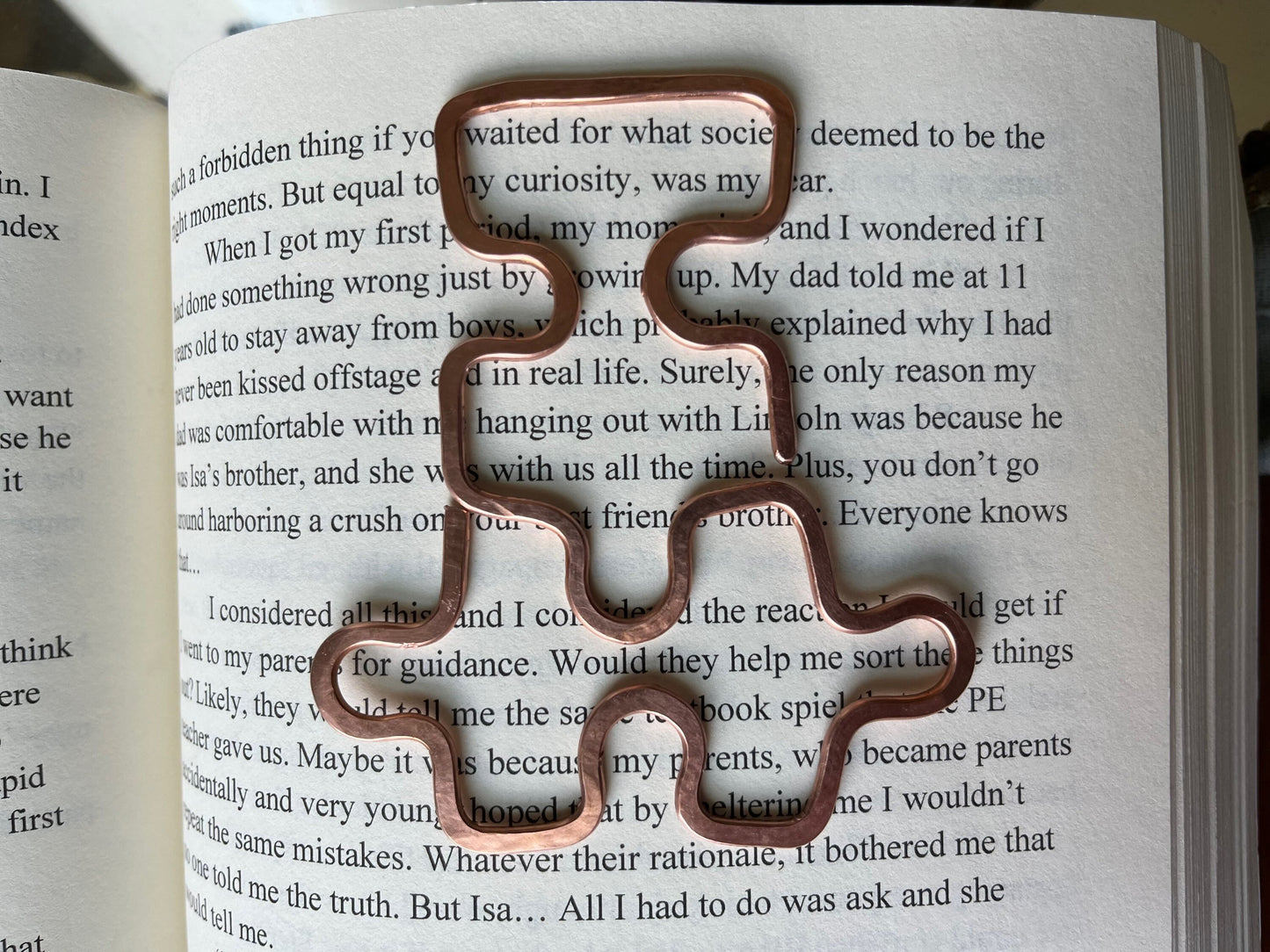 Puzzle Bookmark | Handmade Copper Wire Line Art | Puzzle Symbol | Bookworm Gift | Reading Accessories | Notebook Stationary | Journal Book