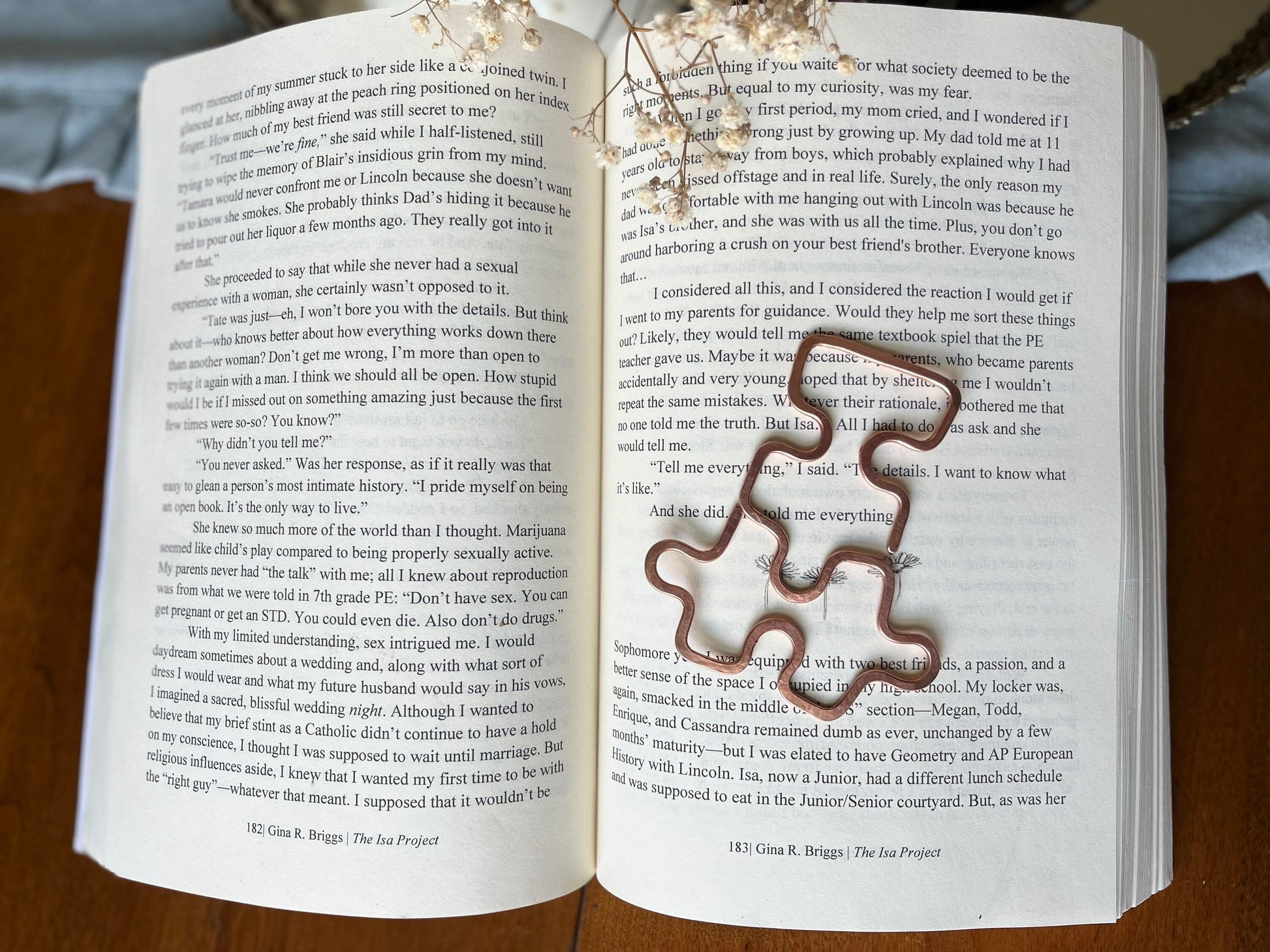 Puzzle Bookmark | Handmade Copper Wire Line Art | Puzzle Symbol | Bookworm Gift | Reading Accessories | Notebook Stationary | Journal Book