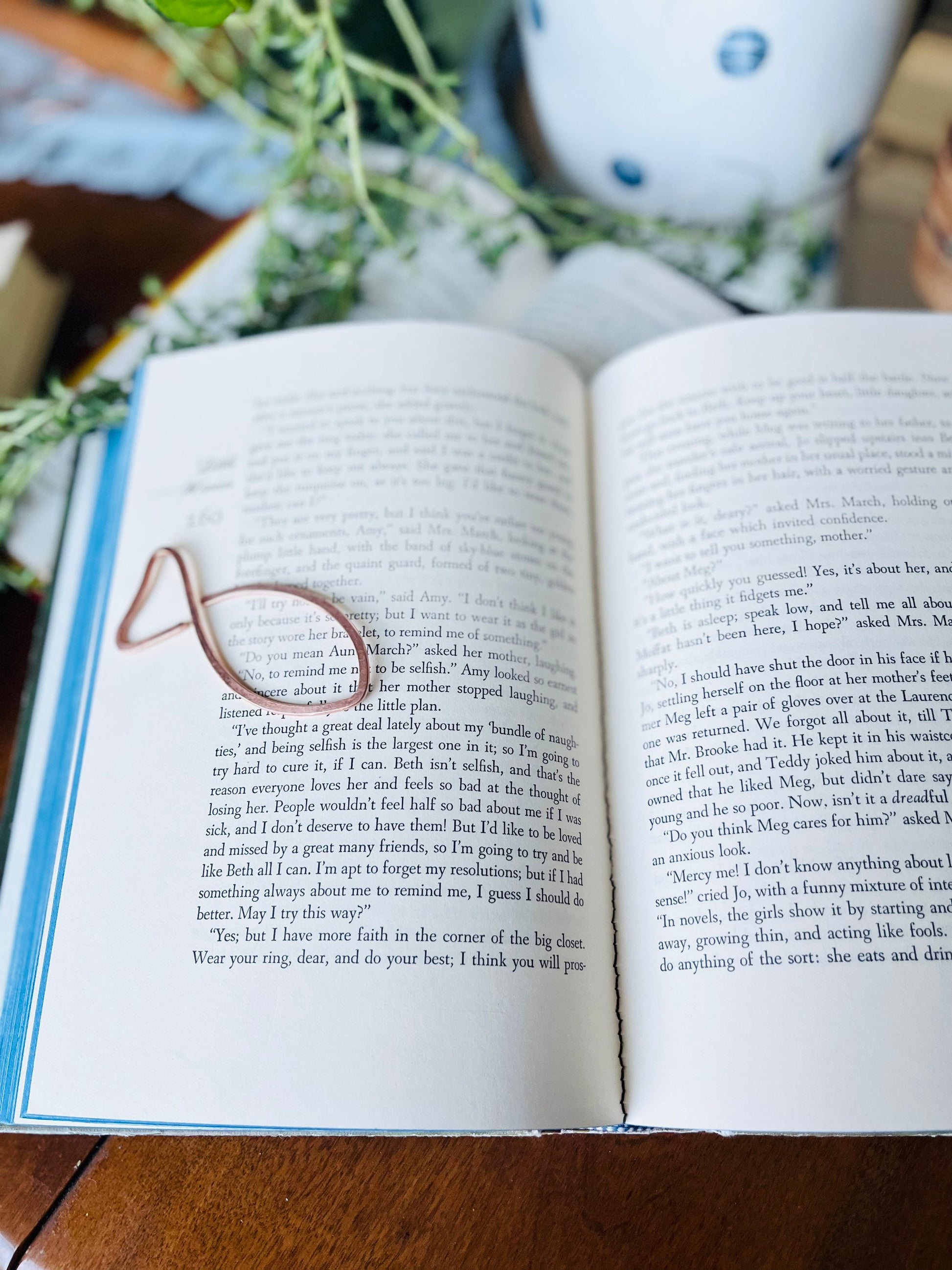 Fish Bookmark | Handmade Salvaged Copper Wire Line Art | Fishermen | Reading Accessories | Notebook Stationary | Bookworm Bookish Gift