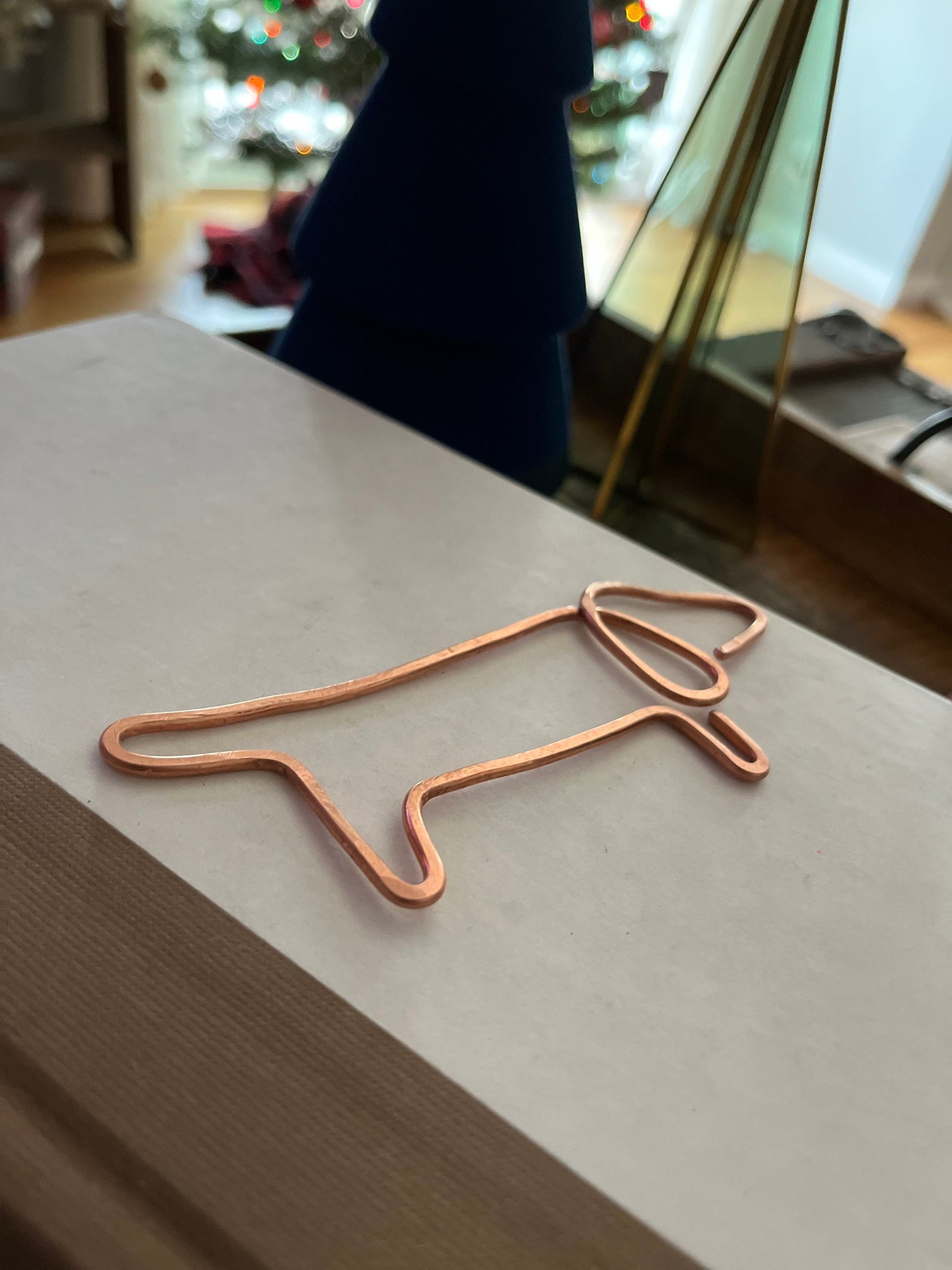 Copper Dog Handmade Bookmark: Pet Lover Gift Reading Stationary