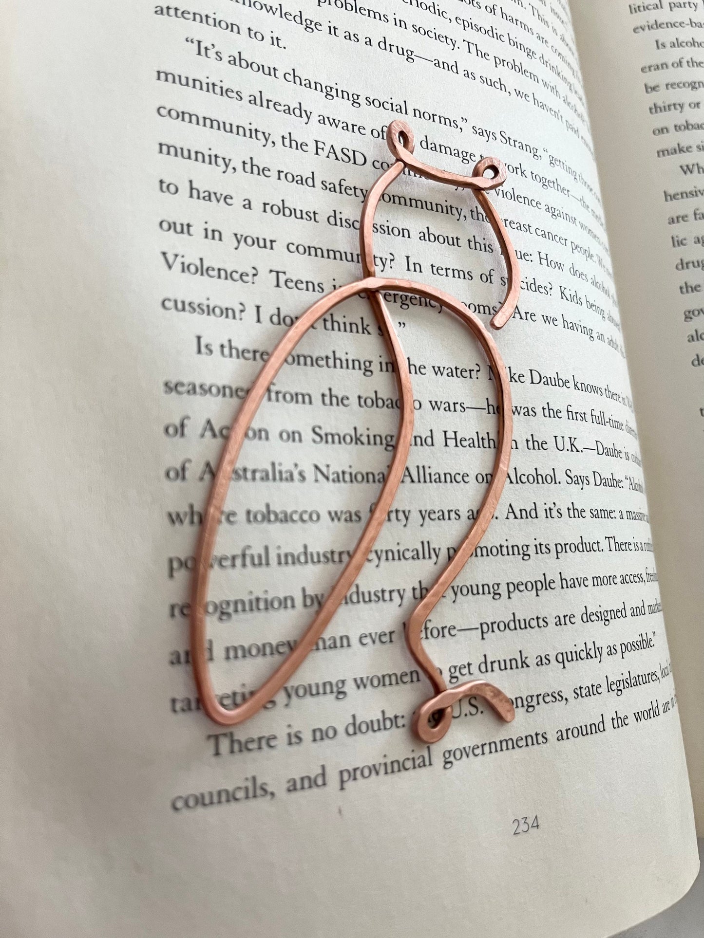 Owl Bookmark | Handmade Salvaged Copper Wire Line Art | Reading Accessories | Journal Notebook Diary Stationary | Bookworm Gift Book Jewelry