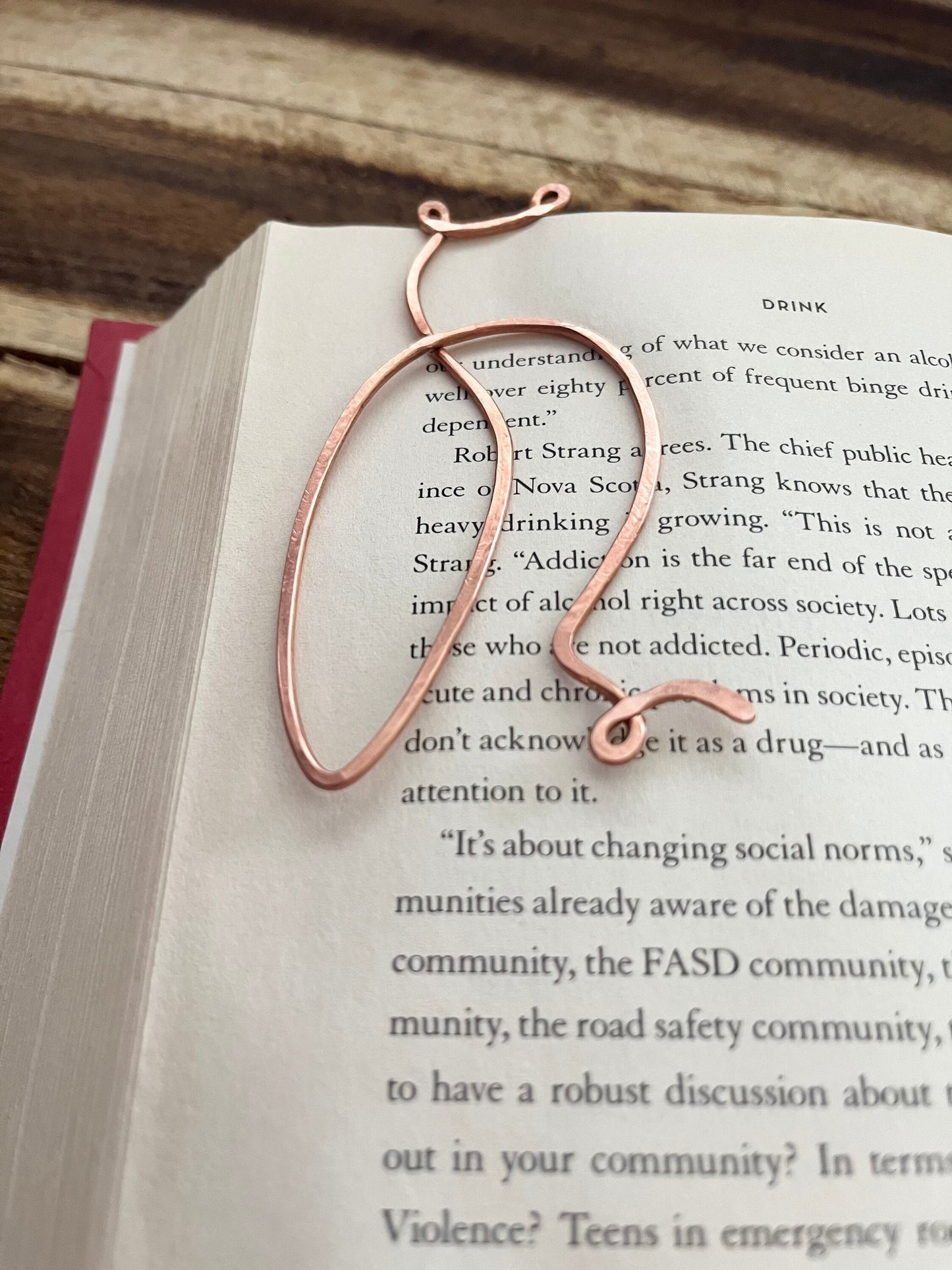 Owl Bookmark | Handmade Salvaged Copper Wire Line Art | Reading Accessories | Journal Notebook Diary Stationary | Bookworm Gift Book Jewelry