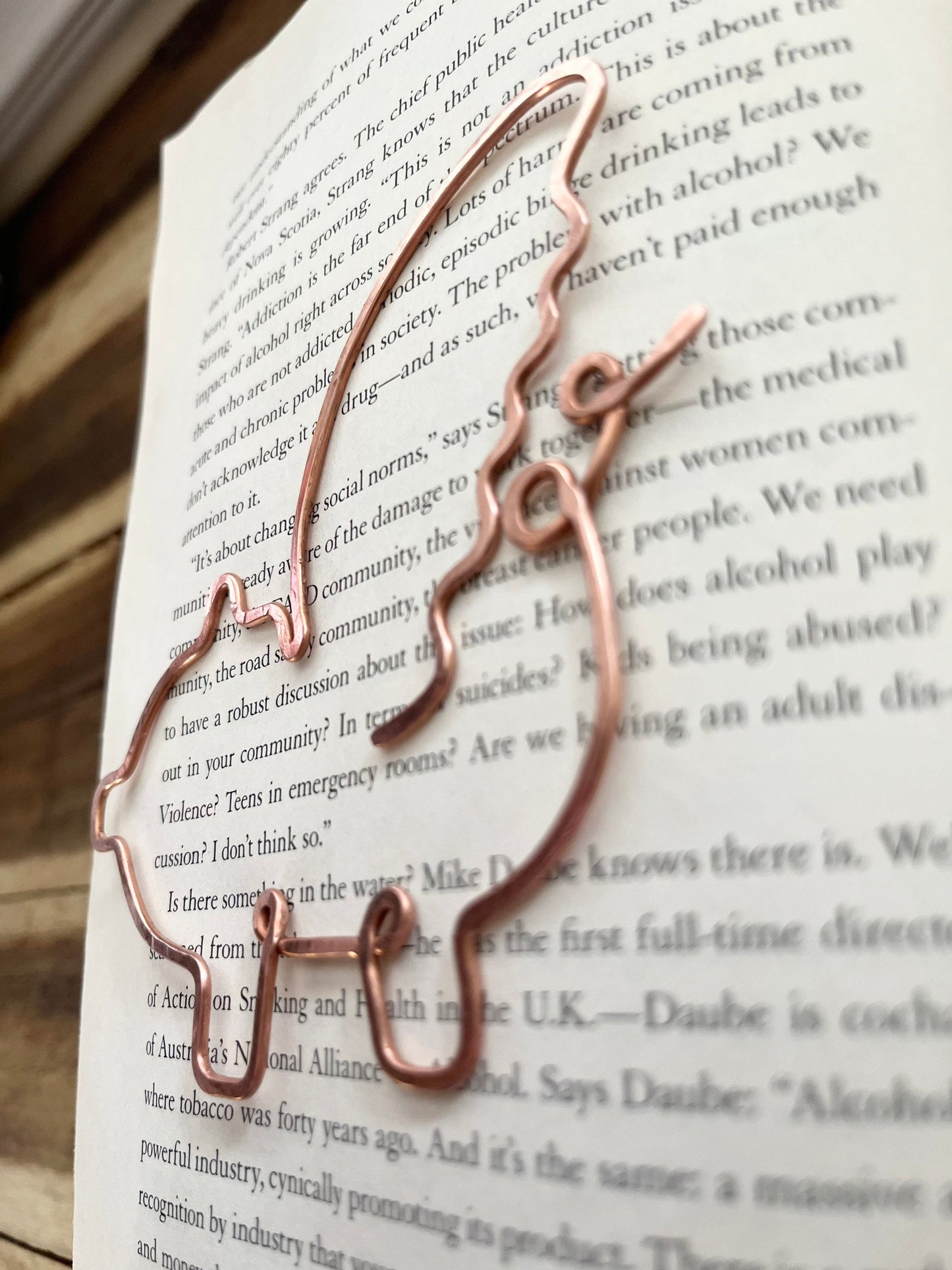 Pig Bookmark | When Pigs Fly Bookmark | Handmade Copper Wire Line Art | Journal Notebook Accessories | Reading Stationary | Book Jewelry