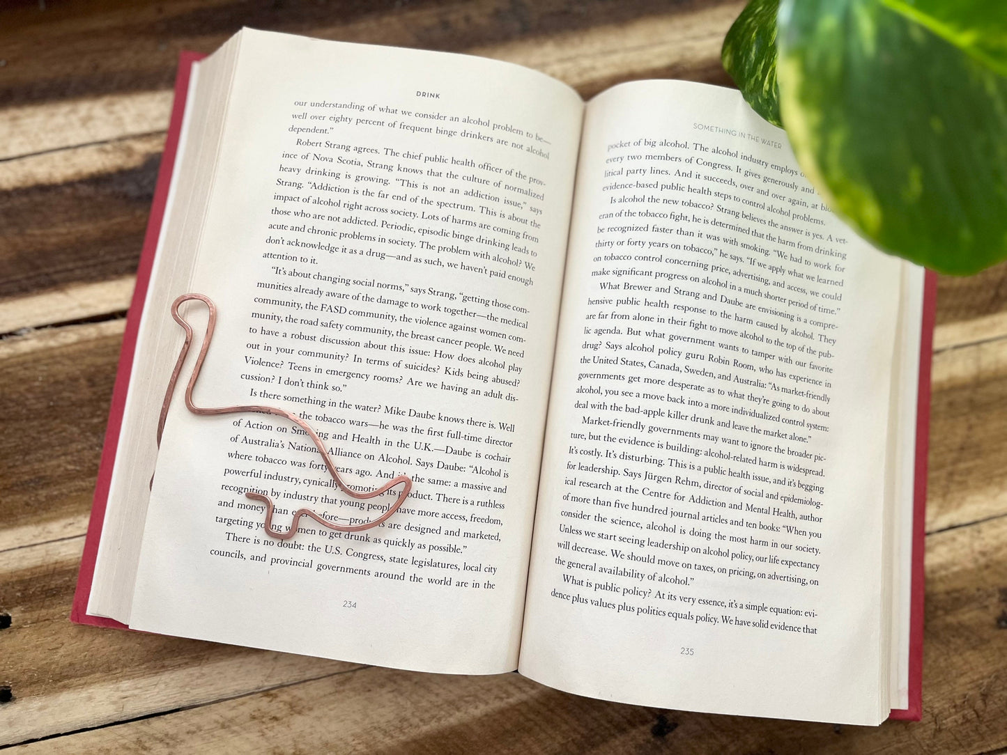 Dinosaur Bookmark | Handmade Salvaged Copper Wire Line Art | Reading Accessories | Journal Diary Notebook Stationary | Bookworm Gift Bookish