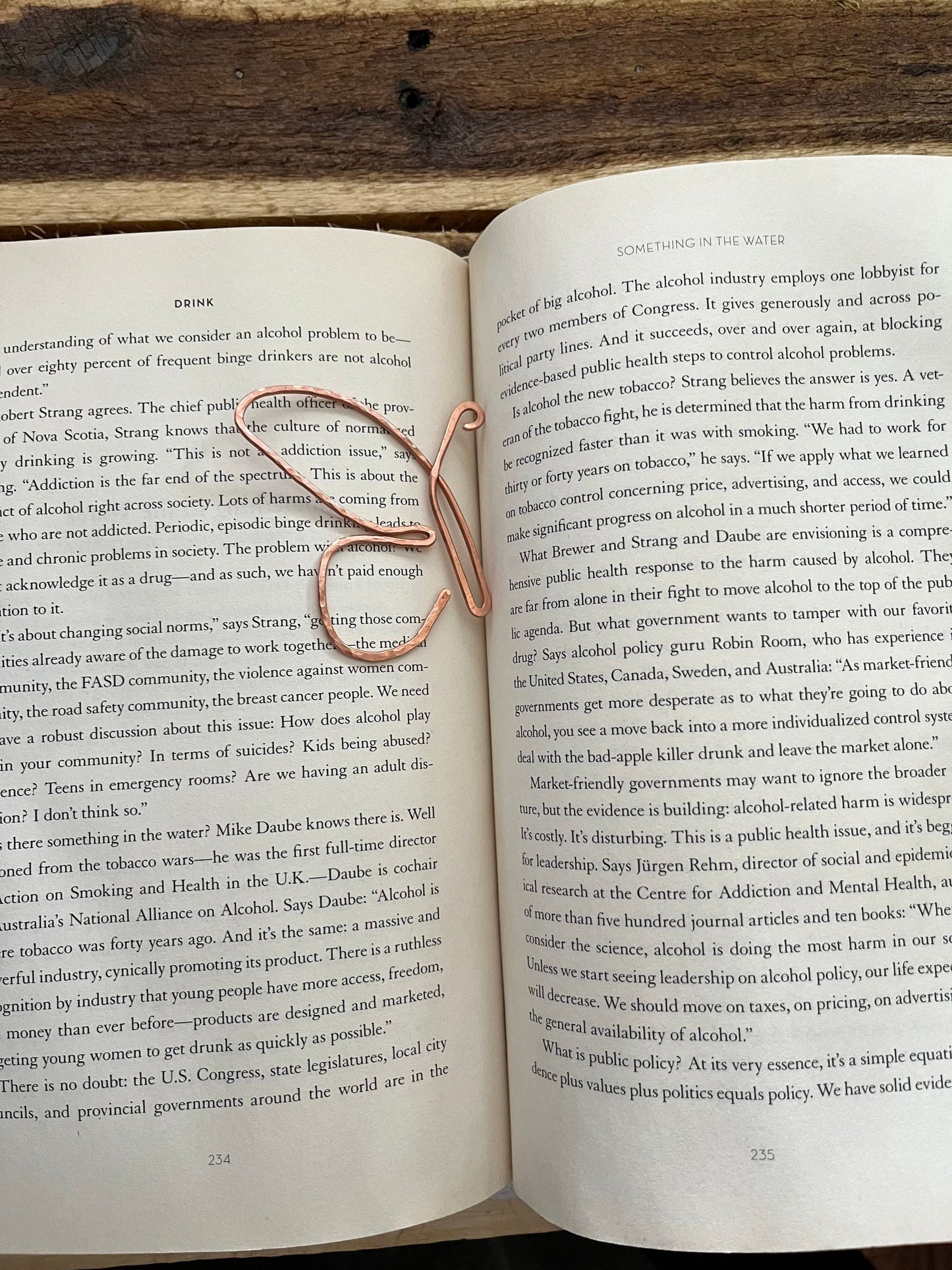 Copper Butterfly Handmade Bookmark: Book Lover Gift Reading Stationary