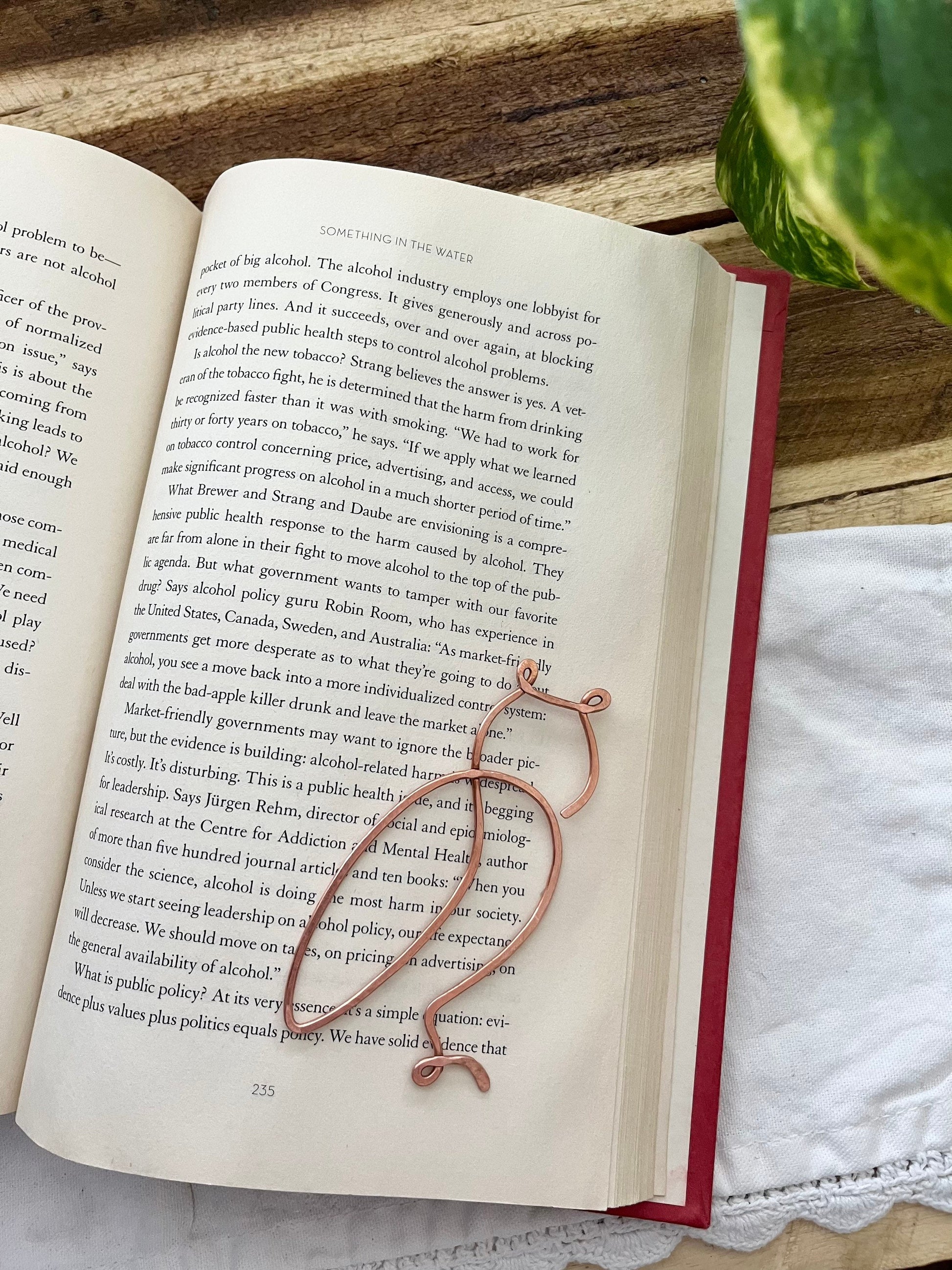 Owl Bookmark | Handmade Salvaged Copper Wire Line Art | Reading Accessories | Journal Notebook Diary Stationary | Bookworm Gift Book Jewelry
