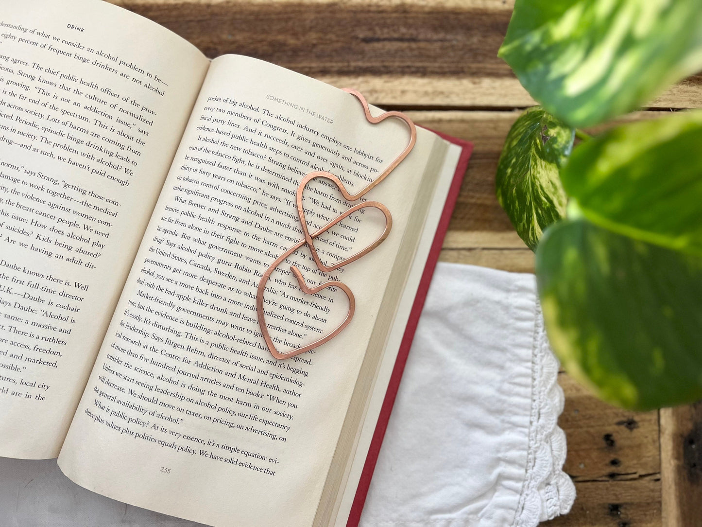 Infinity Love Heart Bookmark | Handmade Copper Wire Line Art | Notebook Diary Accessories | Reading Journal Stationary | Book Jewelry Gift