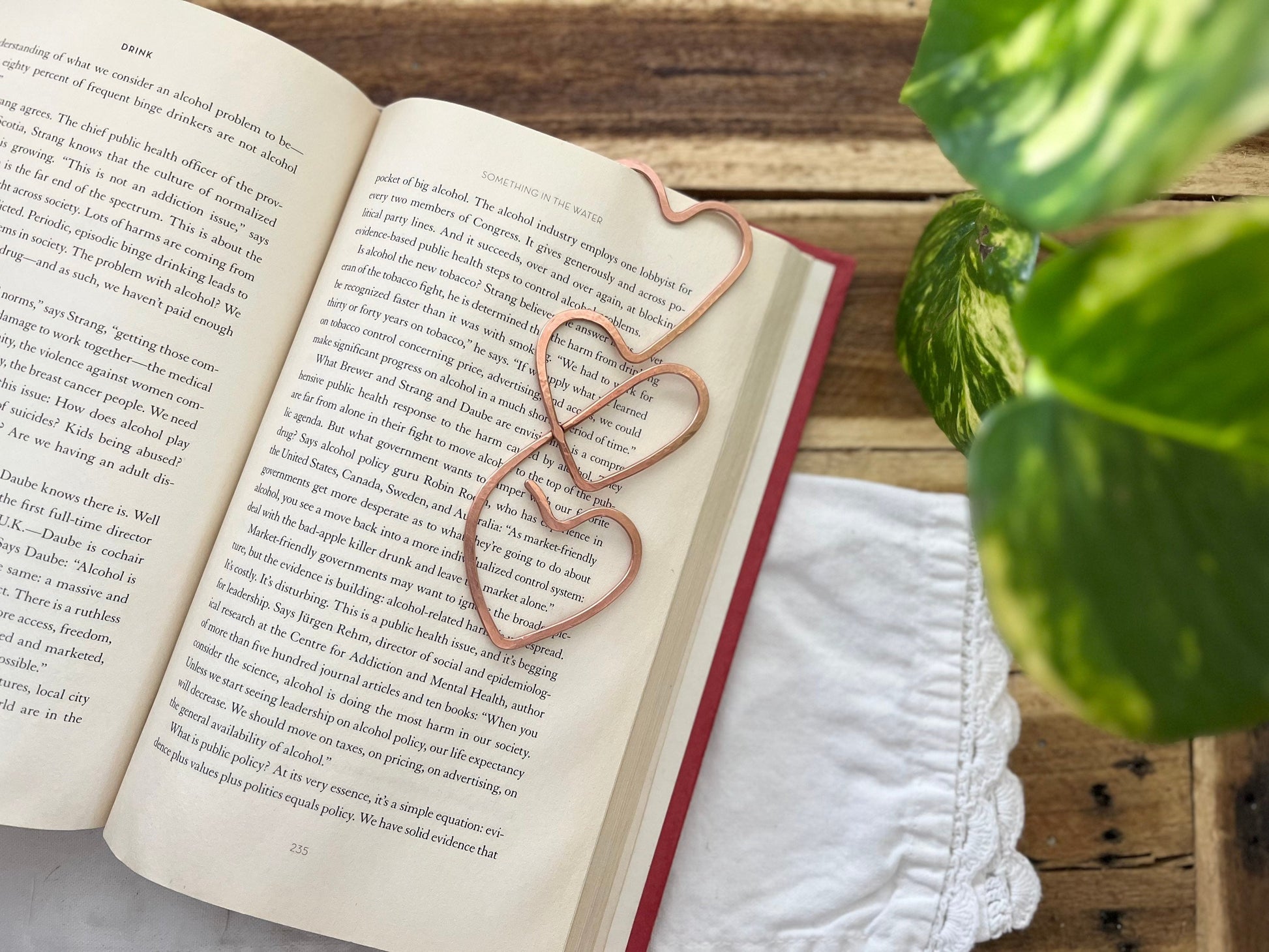 Infinity Love Heart Bookmark | Handmade Copper Wire Line Art | Notebook Diary Accessories | Reading Journal Stationary | Book Jewelry Gift