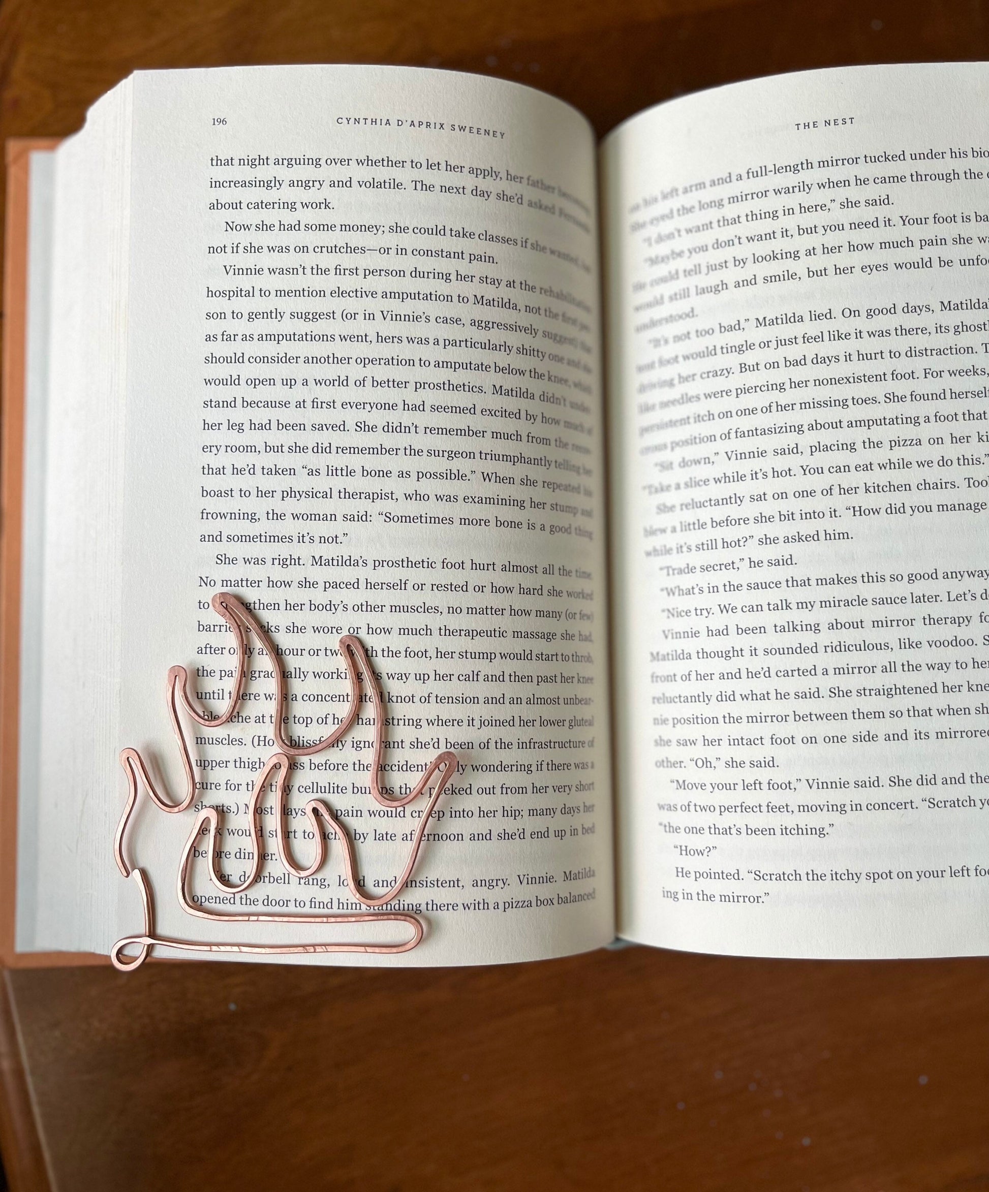 Fire Bookmark | Handmade Copper Wire Line Art | Flame Campfire | Firefighter | Bookworm Gift | Reading Accessories | Notebook Stationary