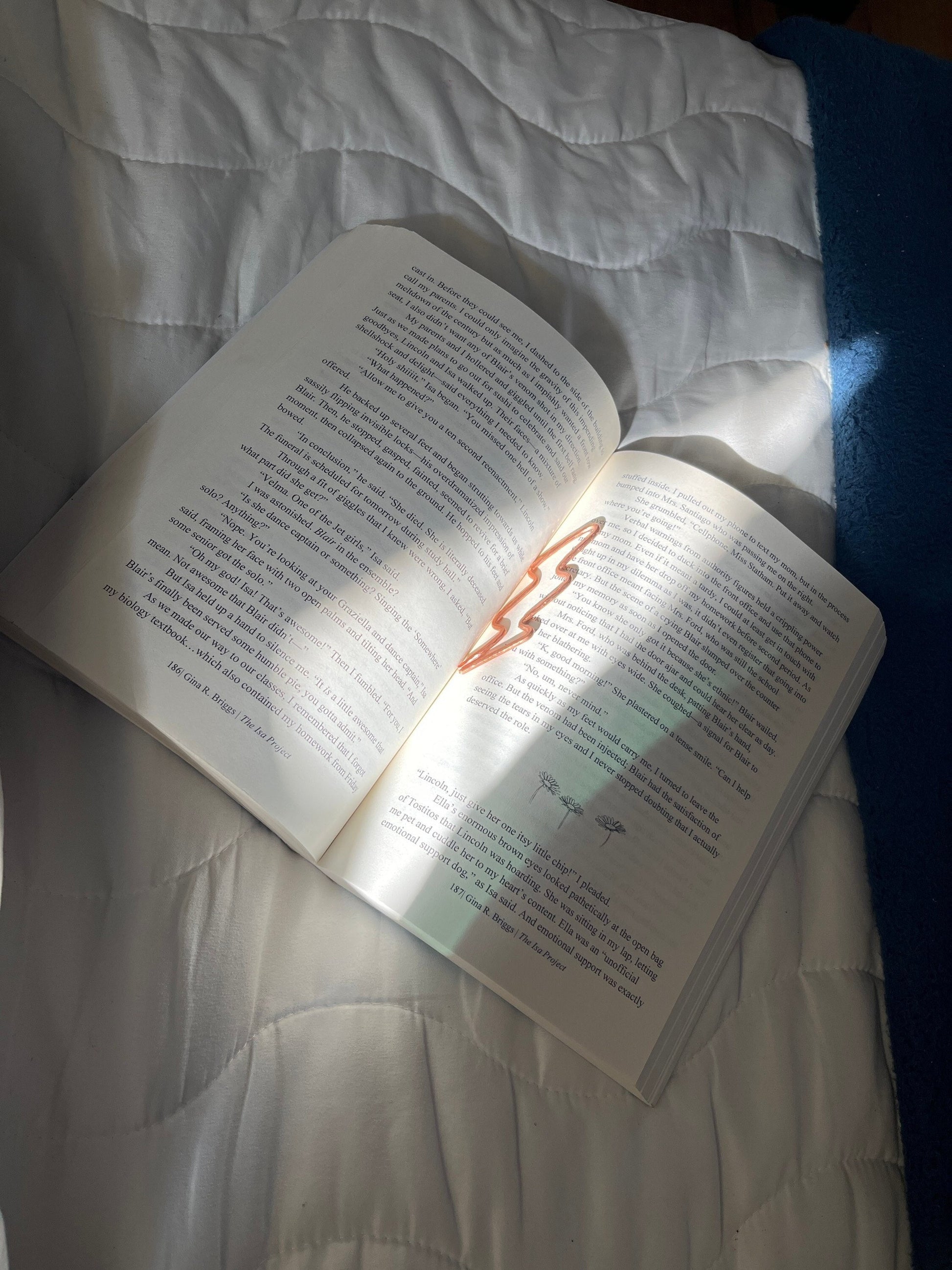 Copper Lightning Bolt Handmade Bookmark: Book Lover Gift, Reading Stationary