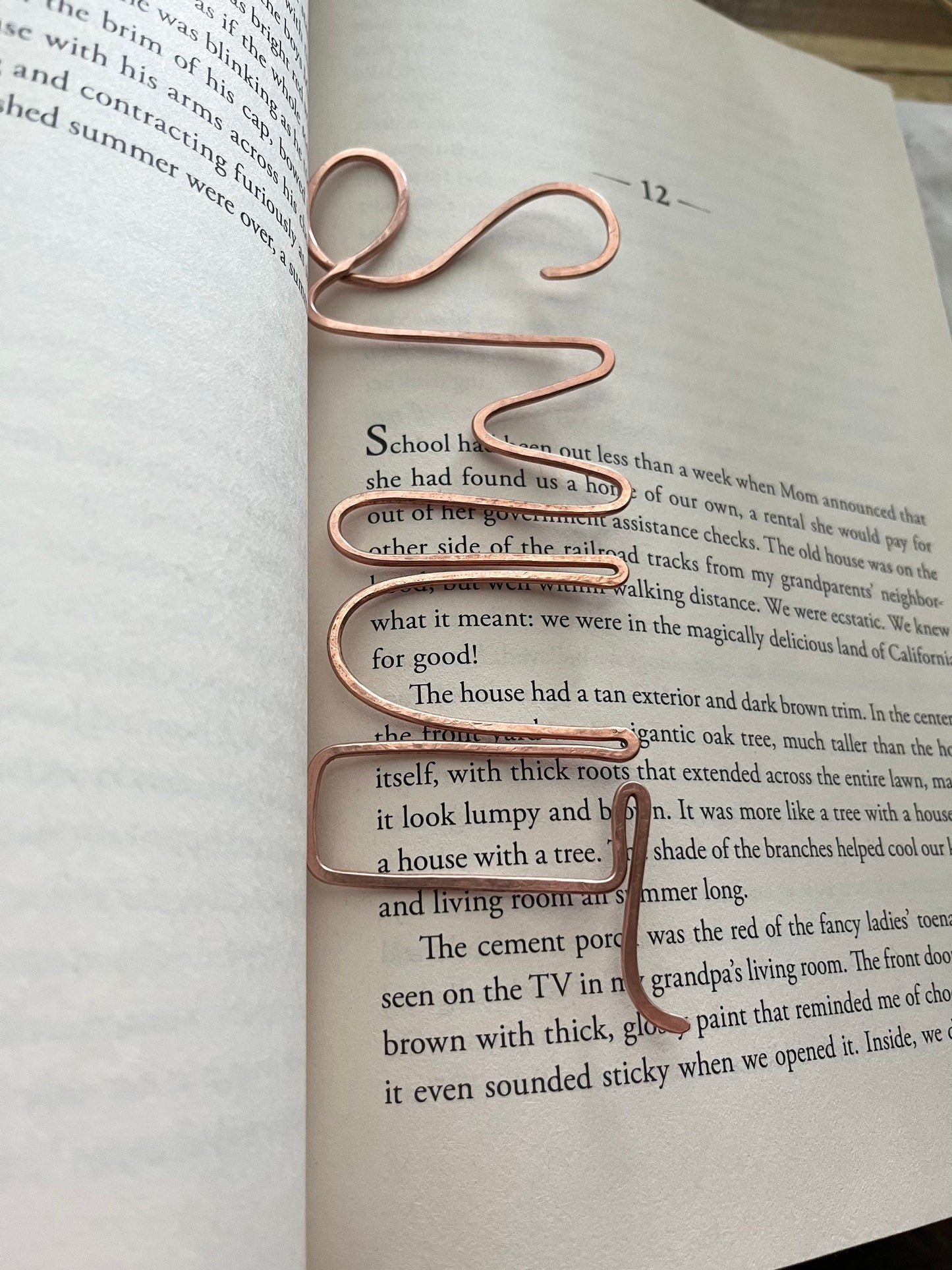 SMUT Bookmark | Handmade Salvaged Copper Wire Line Art | Reading Journal Accessories | Notebook Stationary | Book Jewelry | Bookworm Gift