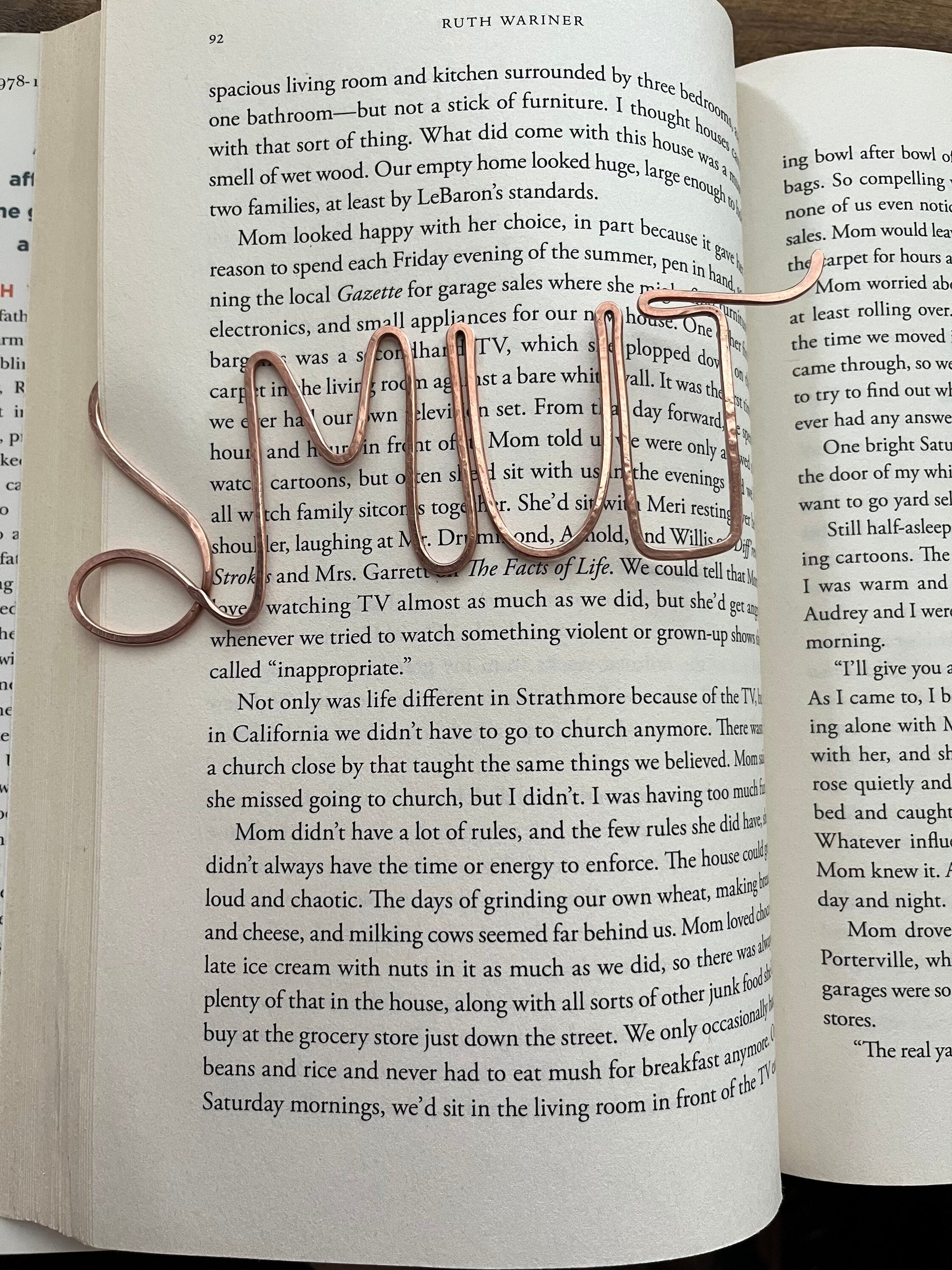 SMUT Bookmark | Handmade Salvaged Copper Wire Line Art | Reading Journal Accessories | Notebook Stationary | Book Jewelry | Bookworm Gift