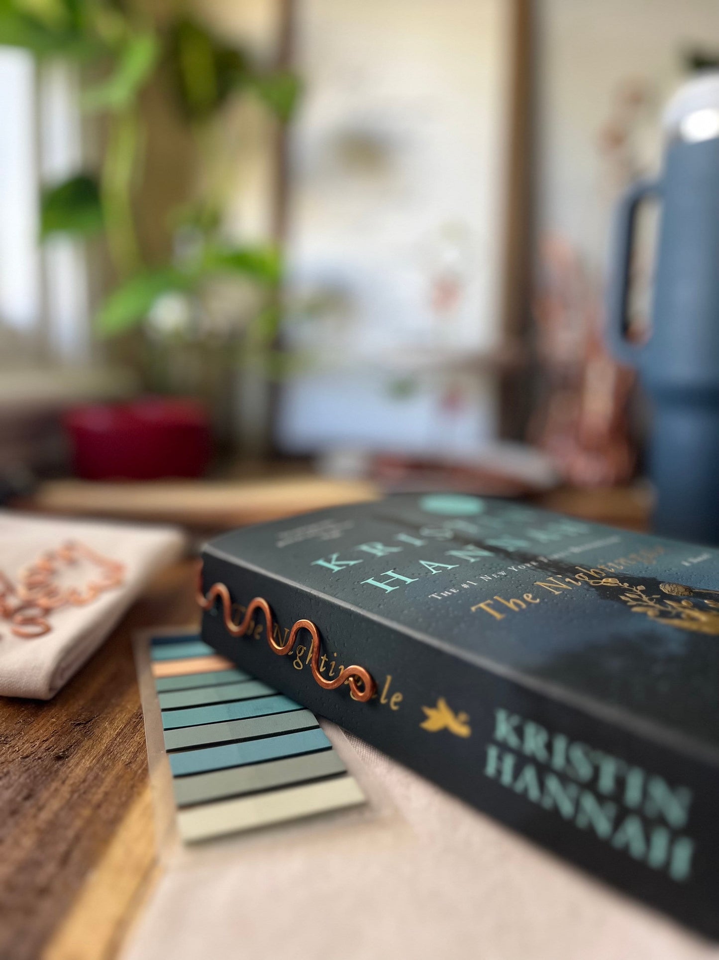 Swirl Bookmark | Book Hook End | Handmade Salvaged Copper Wire Line Art | Reading Journal Accessories | Notebook Stationary | Book Jewelry