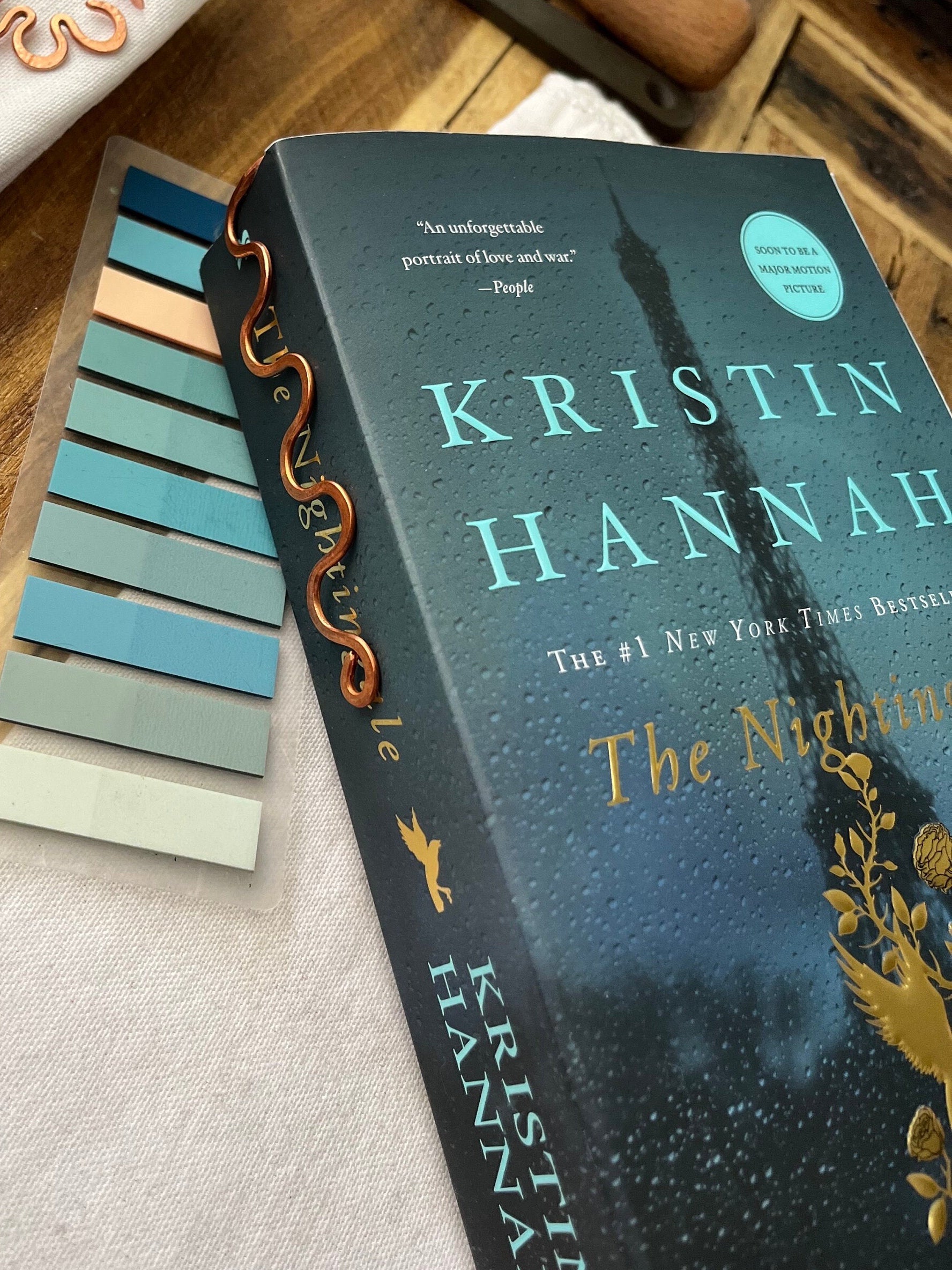 Copper Swirl Handmade Bookmark: Book Lover Gift Reading Accessory