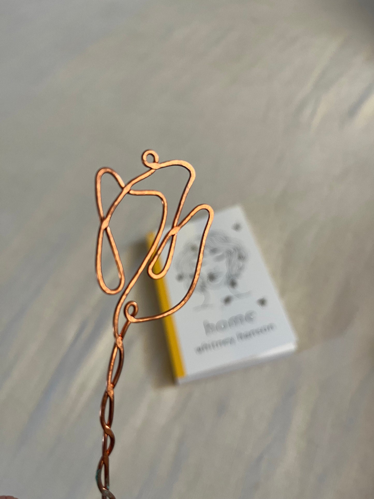 Water Color Rose Bookmark | Handmade Salvaged Copper Wire | Custom Reading Accessories | Notebook Journal Stationary | Bookworm Gift