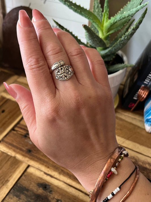 Vintage Antique Silver Spoon Ring from the Central Coast of California | Antique Ring | Upcycled Silver | Adjustable | Gift For Her Jewelry