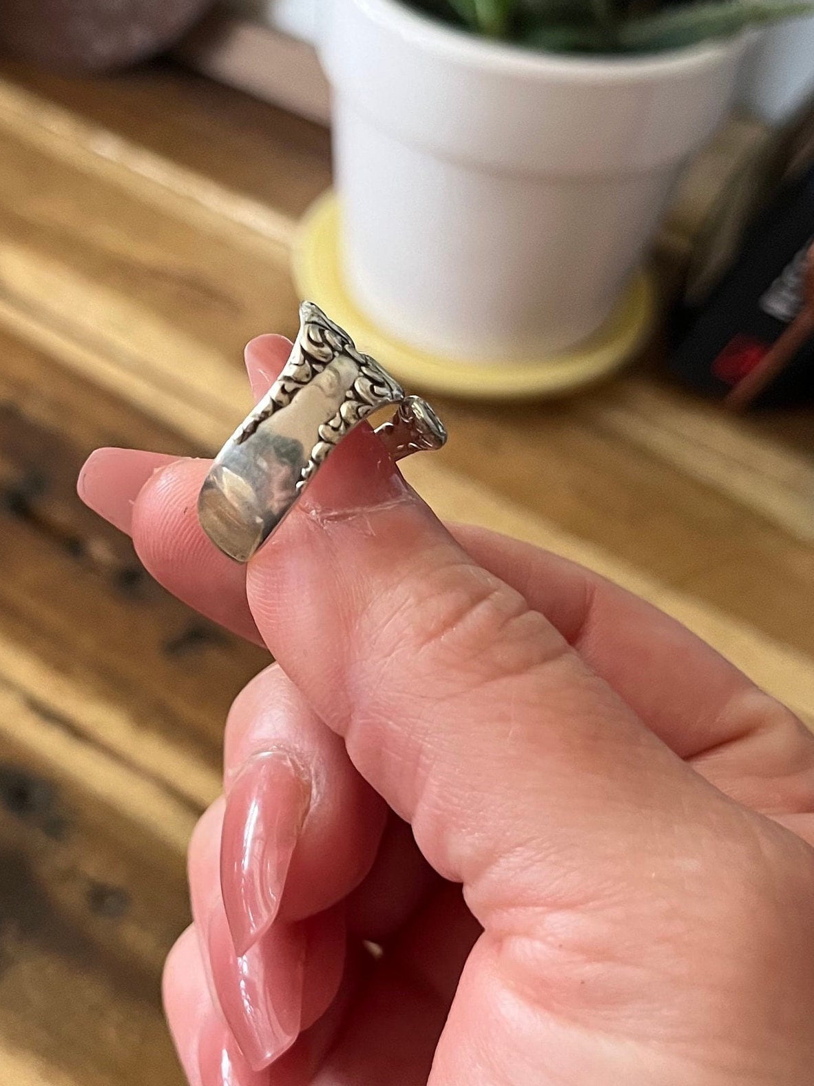 Vintage Silver Spoon Ring: Upcycled Adjustable Jewelry
