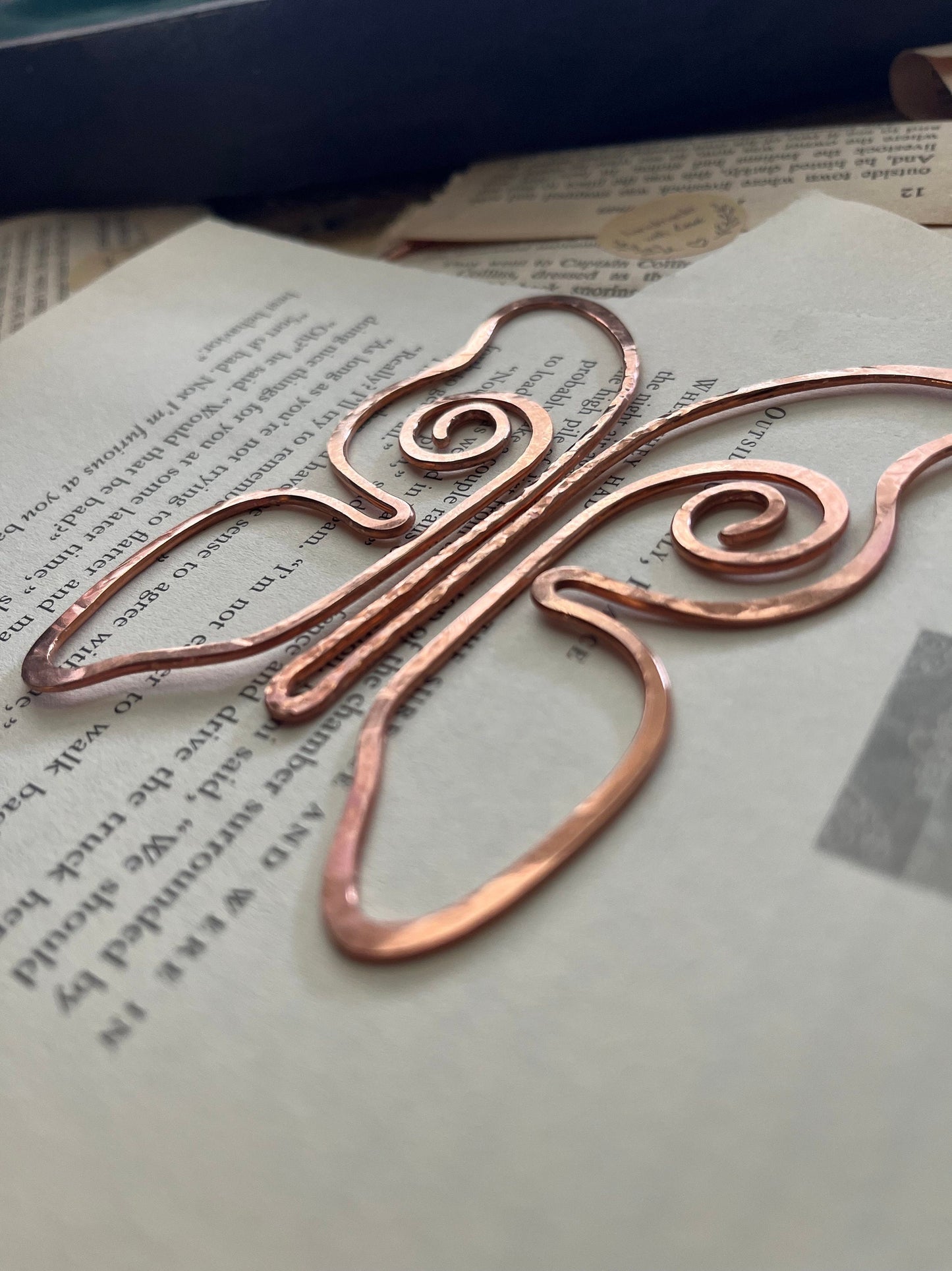 Butterfly Bookmark | Handmade Copper Wire Line Art | Butterflies | Reading Accessories | Bookworm Gift | Notebook Journal Diary Stationary