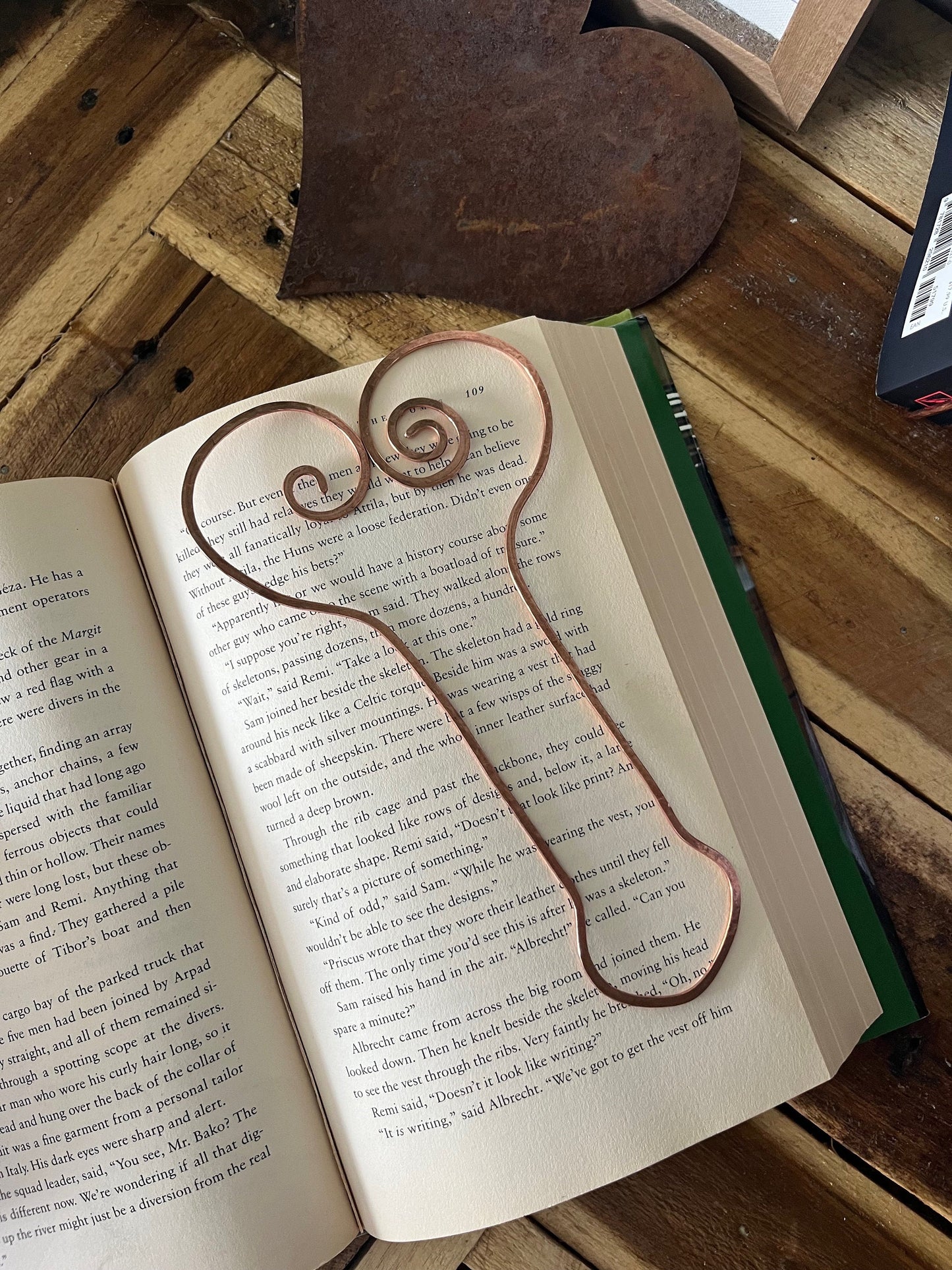 Good Morning Bookmark | Bachelorette Party Favor | Handmade Copper Wire Line Art | SMUT | Reading Accessories | Journal Notebook Stationary
