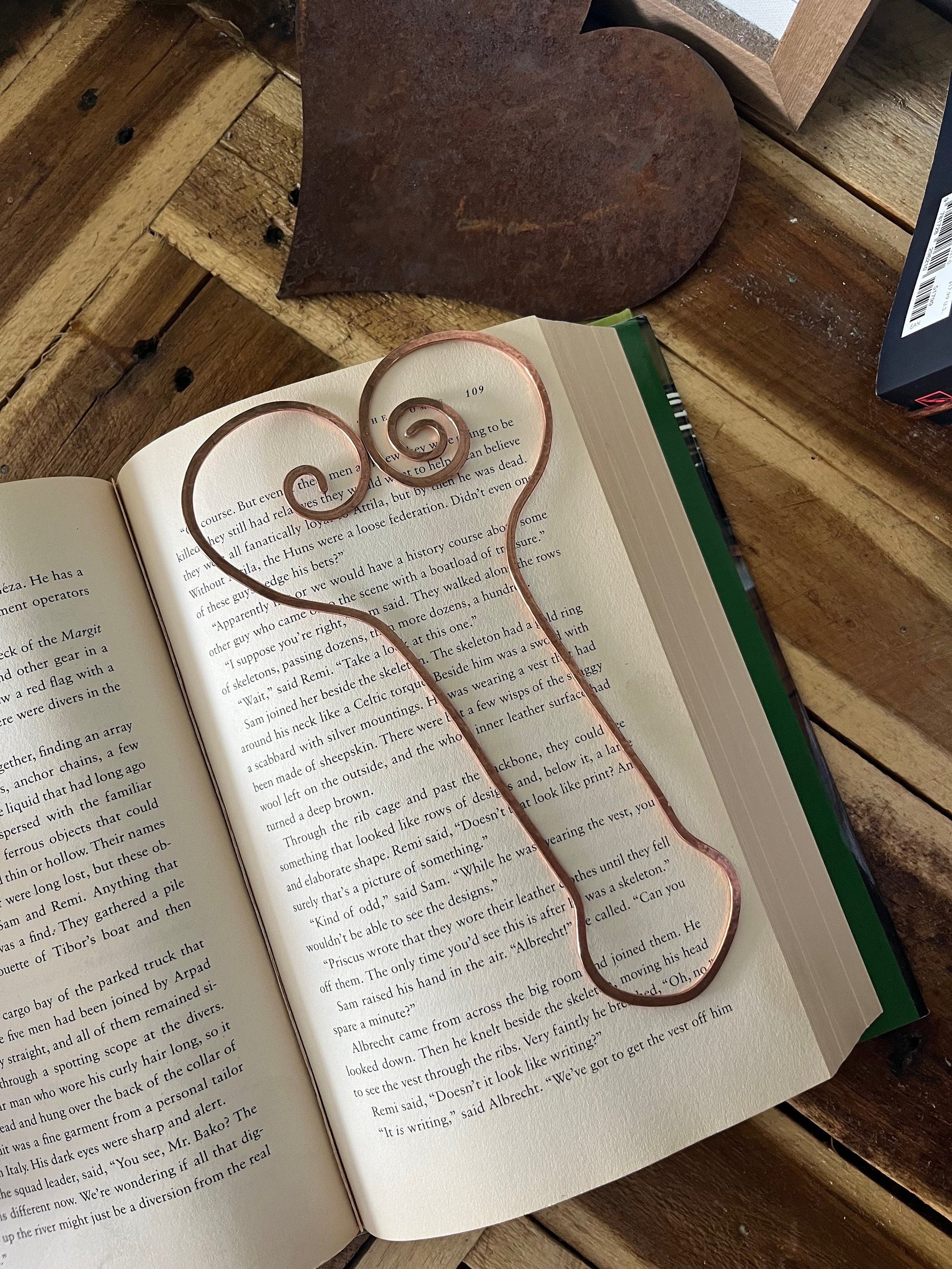 Good Morning Bookmark | Bachelorette Party Favor | Handmade Copper Wire Line Art | SMUT | Reading Accessories | Journal Notebook Stationary
