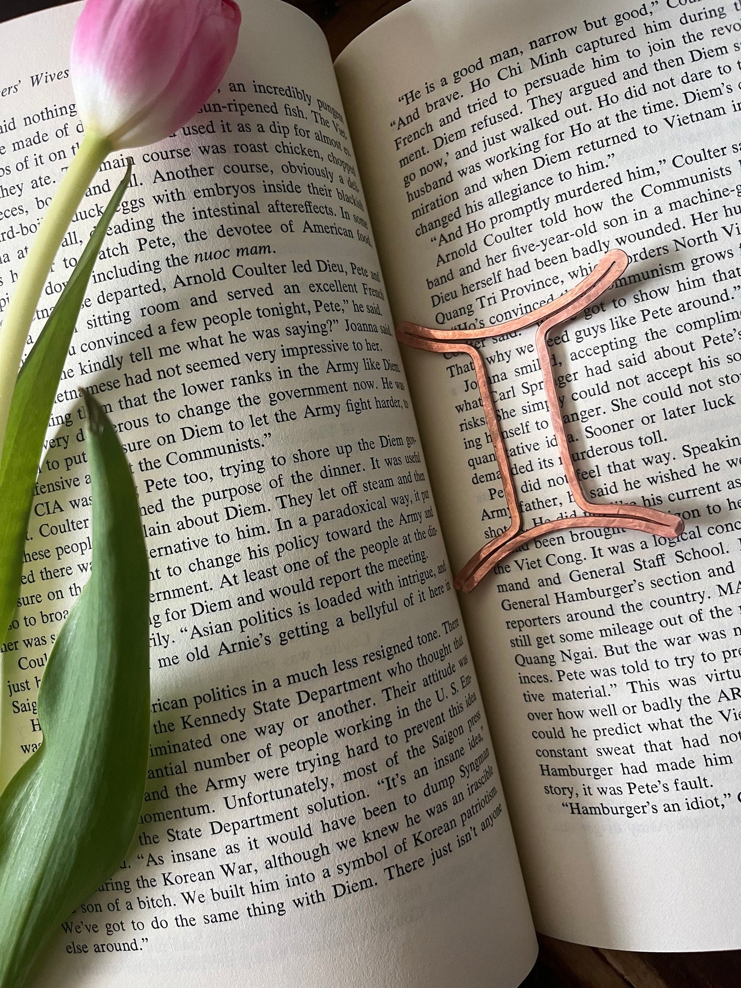 Gemini Bookmark Zodiac Sign | Astrology | Salvaged Copper | Reading Accessory | Journal Diary Notebook Stationary | Bookish Gift for her