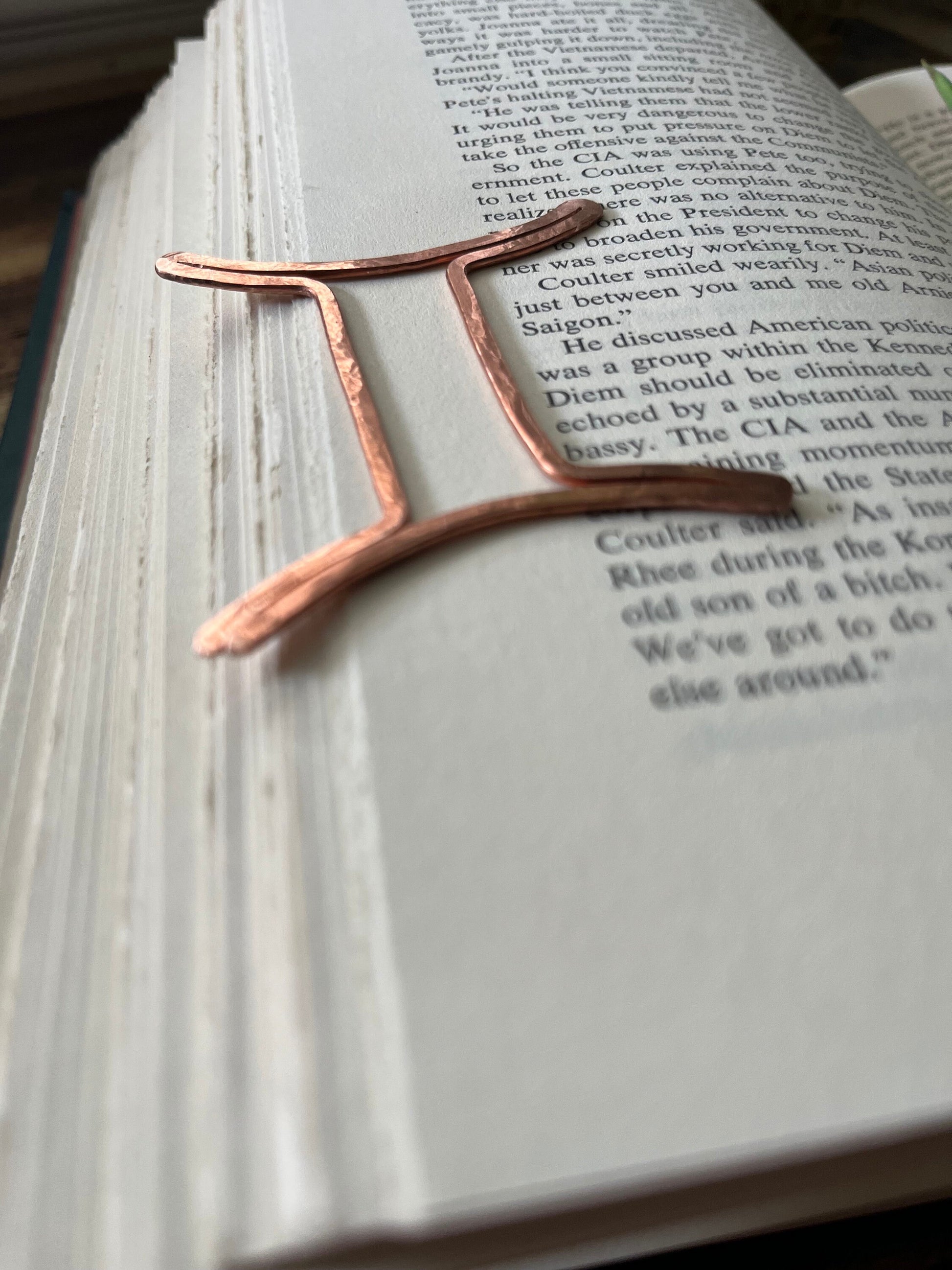 Gemini Bookmark Zodiac Sign | Astrology | Salvaged Copper | Reading Accessory | Journal Diary Notebook Stationary | Bookish Gift for her