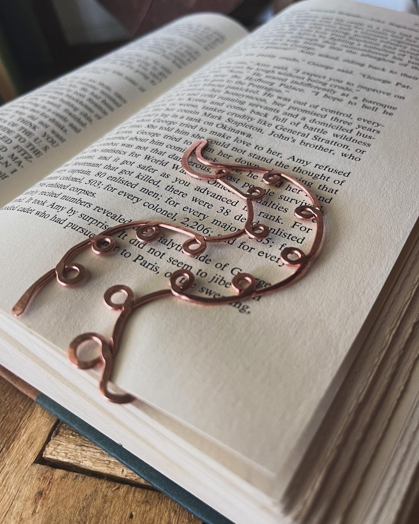 Octopus Tentacle Bookmark Handmade | Salvaged Copper | Ocean Animal | Reading Journal Accessory | Unique Bookish Gift | Notebook Stationary